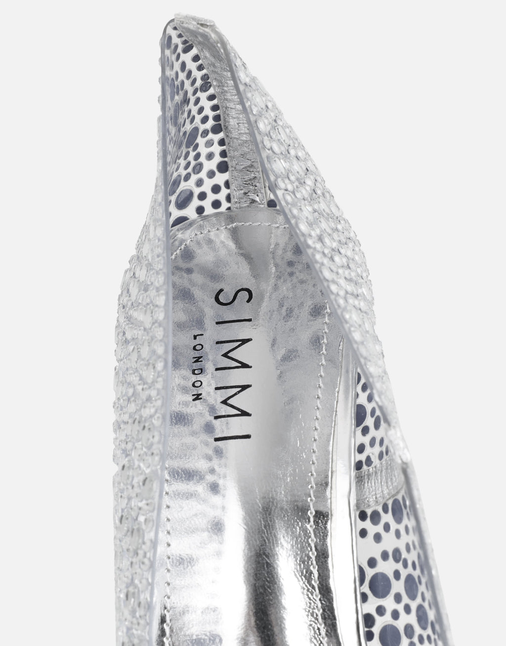 Kris Clear Silver Embellished Court Shoes