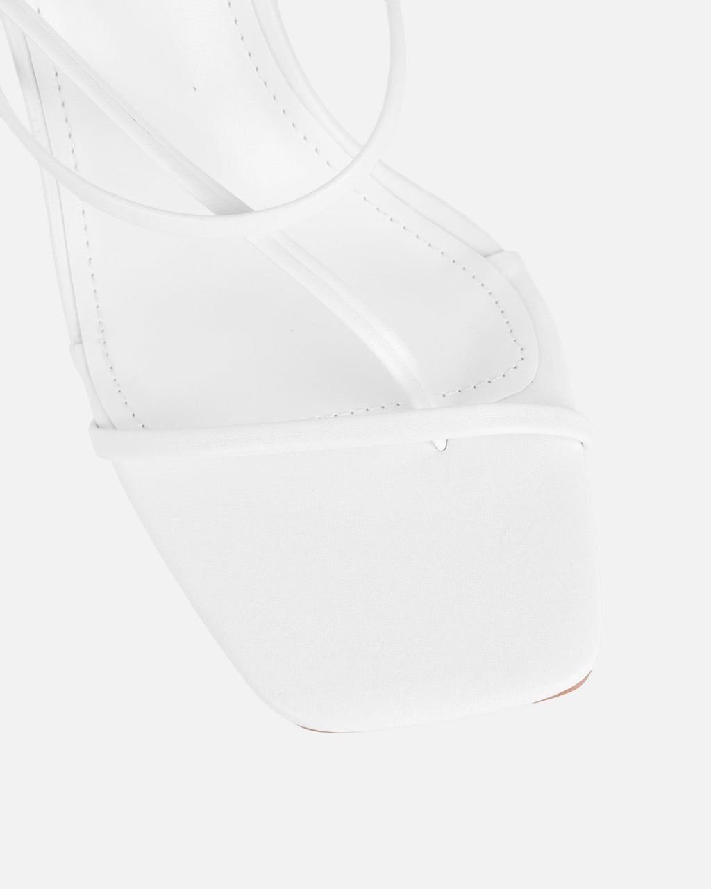 Allegra White Strappy Heeled Sandals