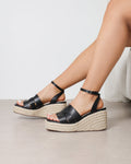Bellamy Black Wedge Sandals