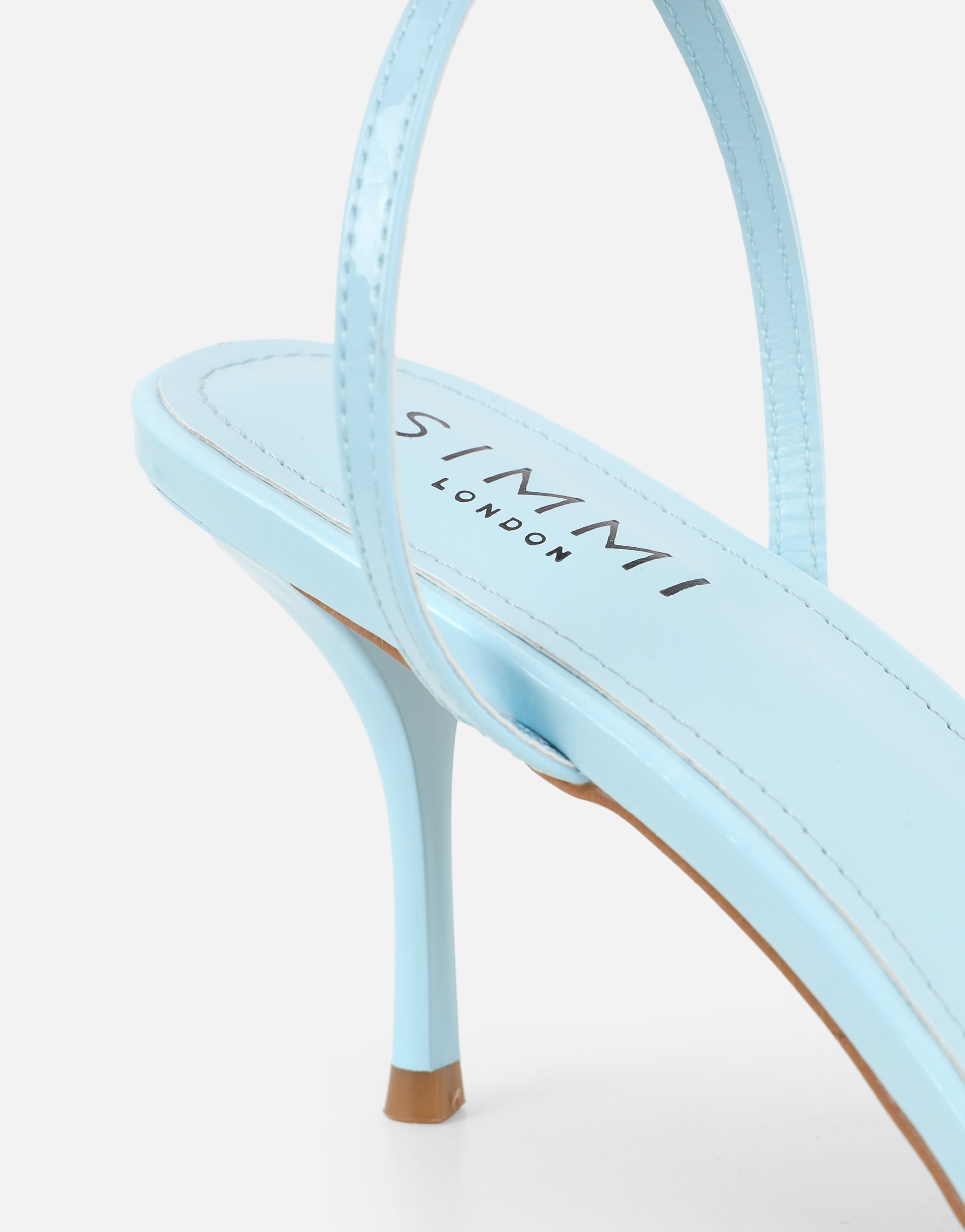 Lula Blue Patent Heeled Sandals