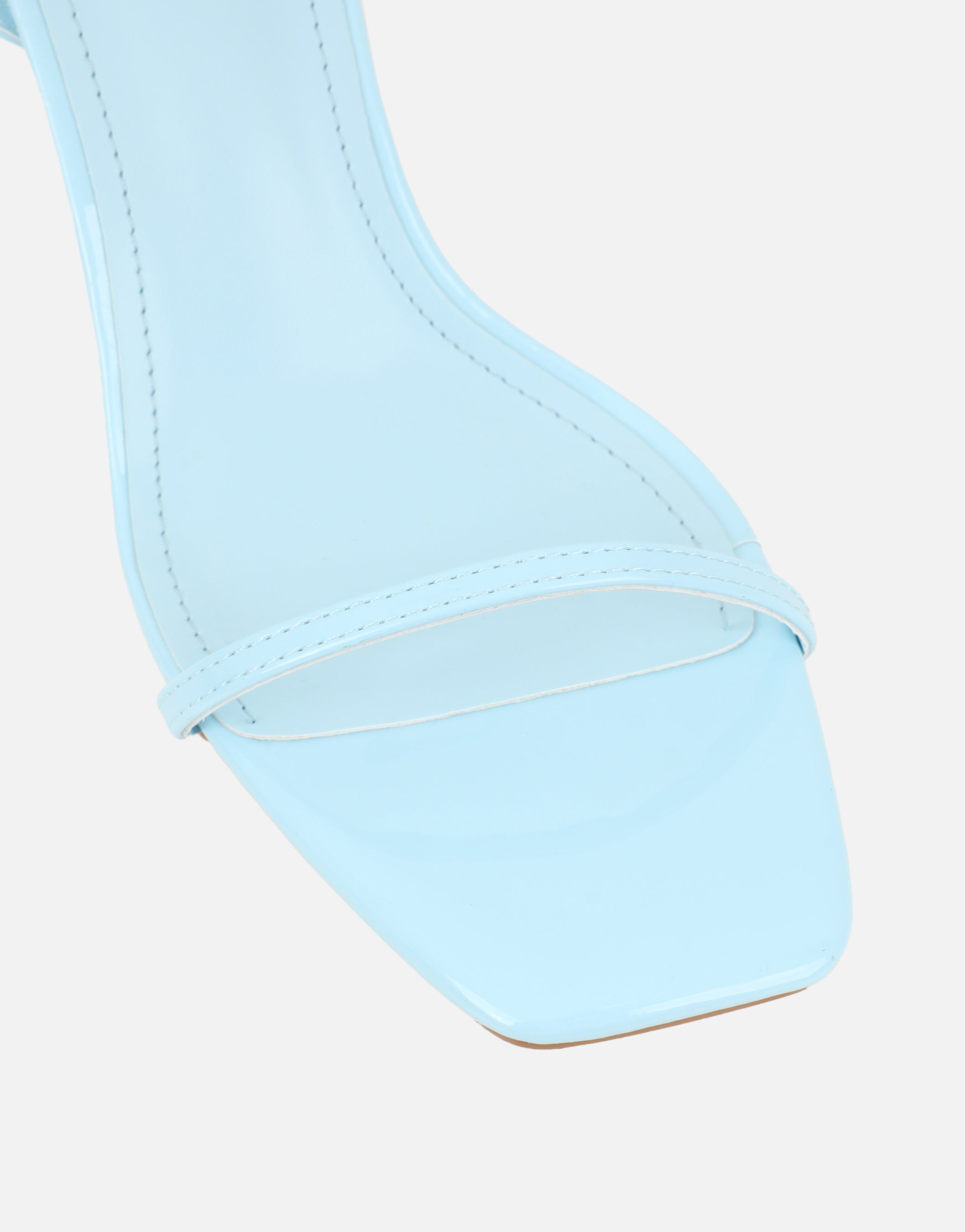 Lula Blue Patent Heeled Sandals