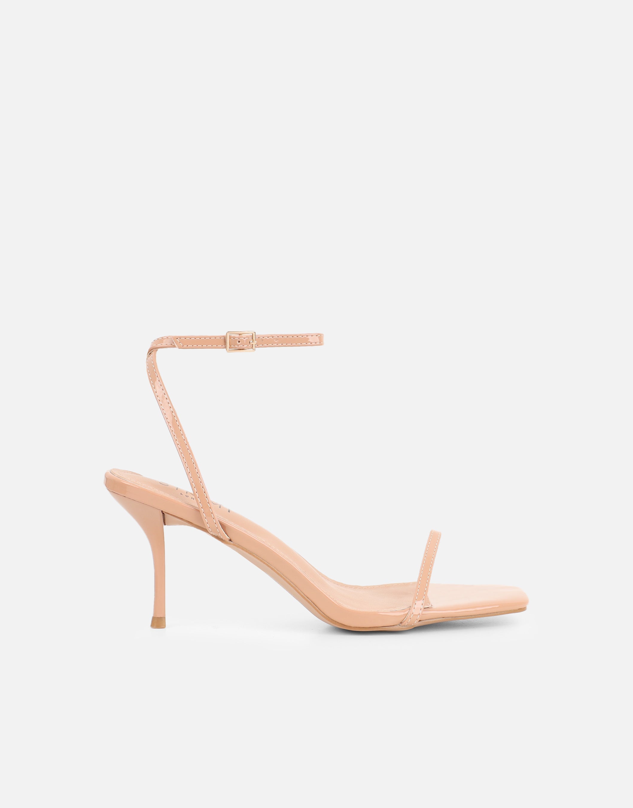 Lula Dark Biege Patent Heeled Sandals