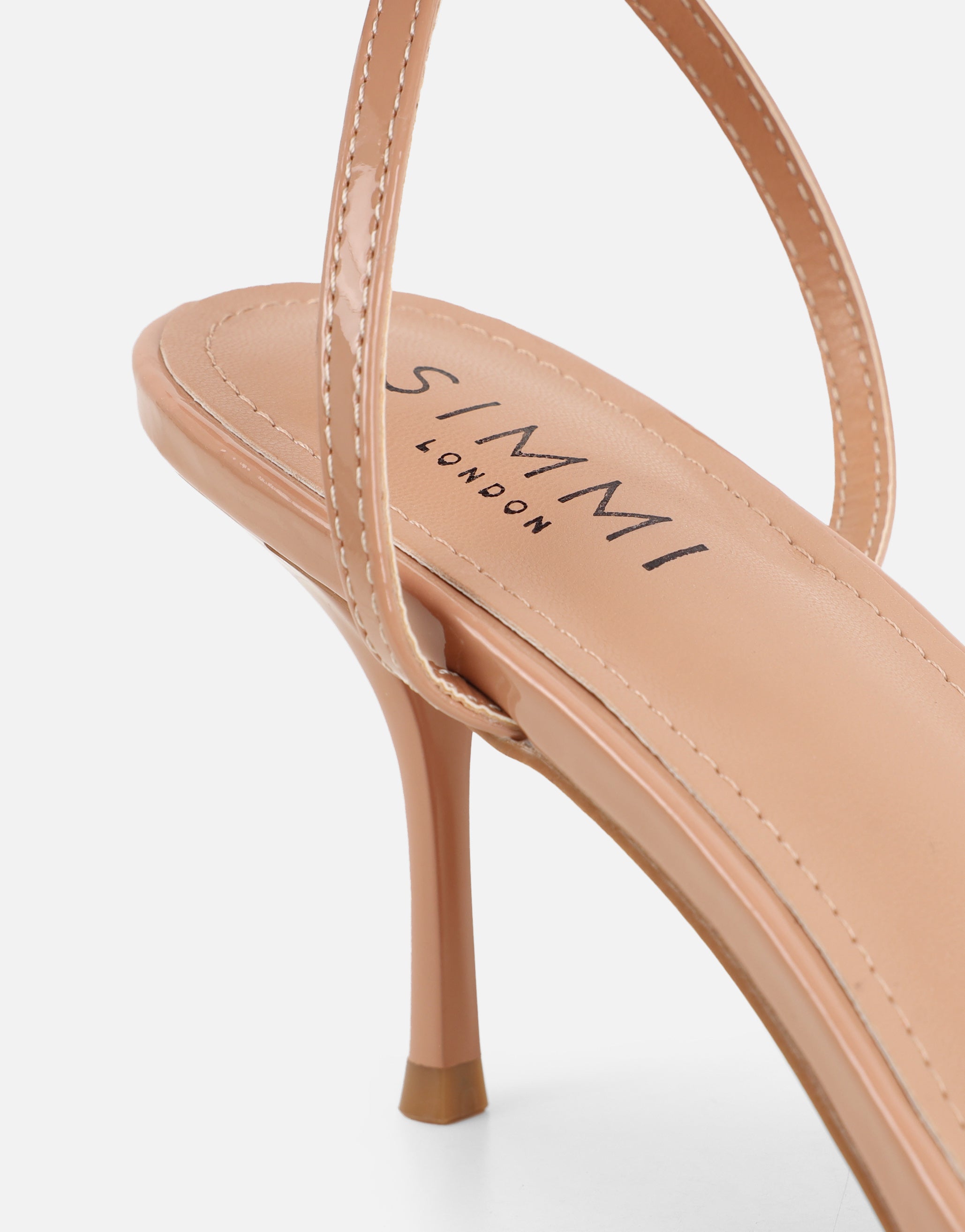 Lula Dark Biege Patent Heeled Sandals
