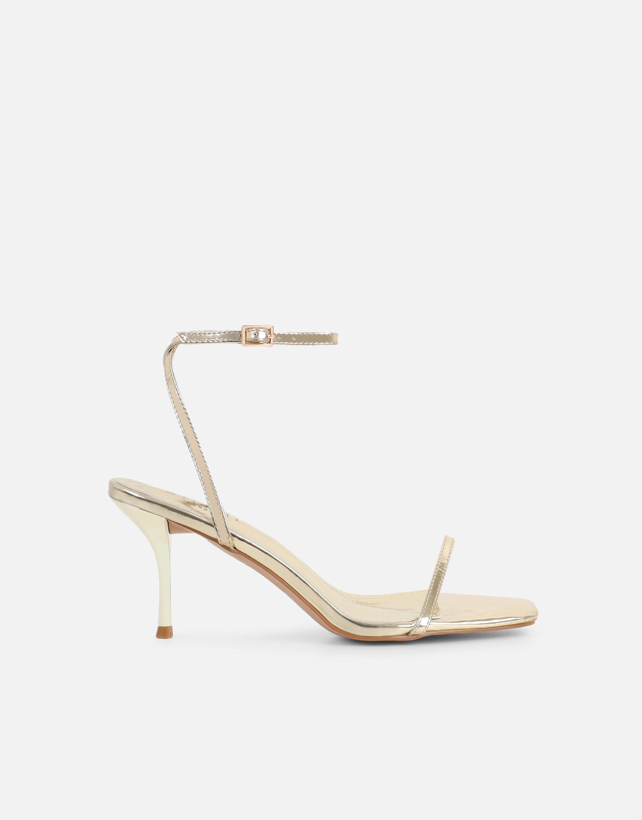 Lula Gold Mirror Heeled Sandals