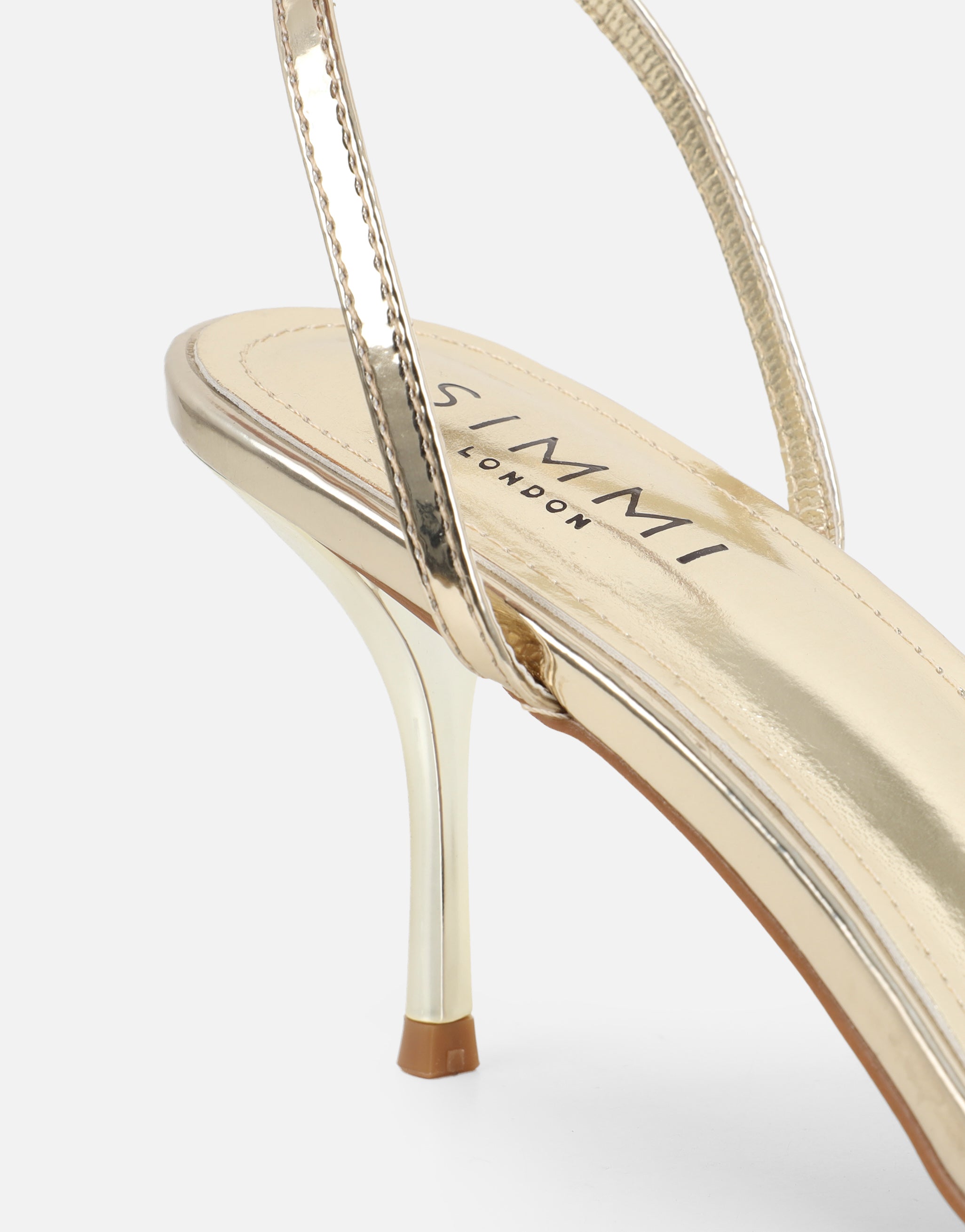 Lula Gold Mirror Heeled Sandals