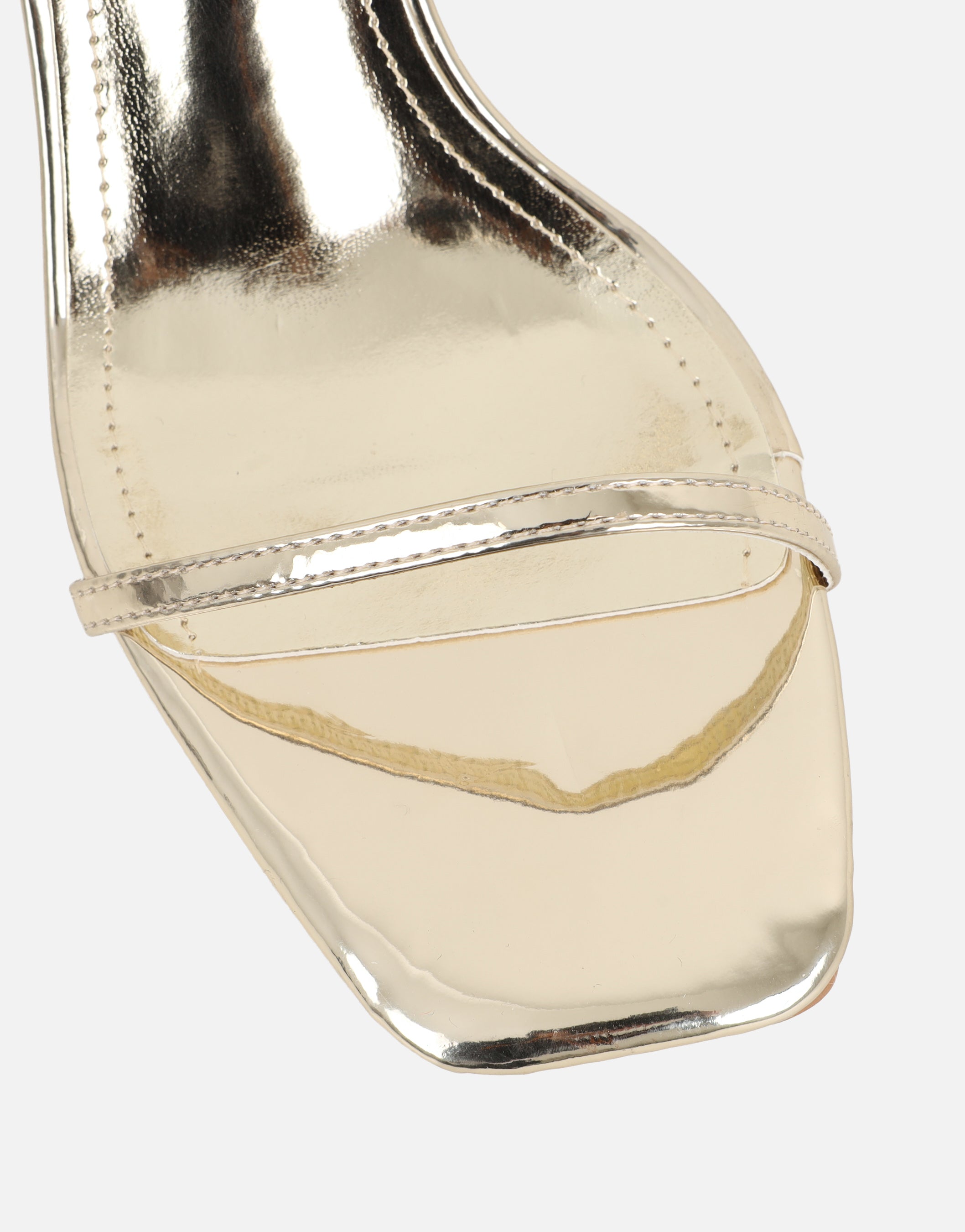 Lula Gold Mirror Heeled Sandals
