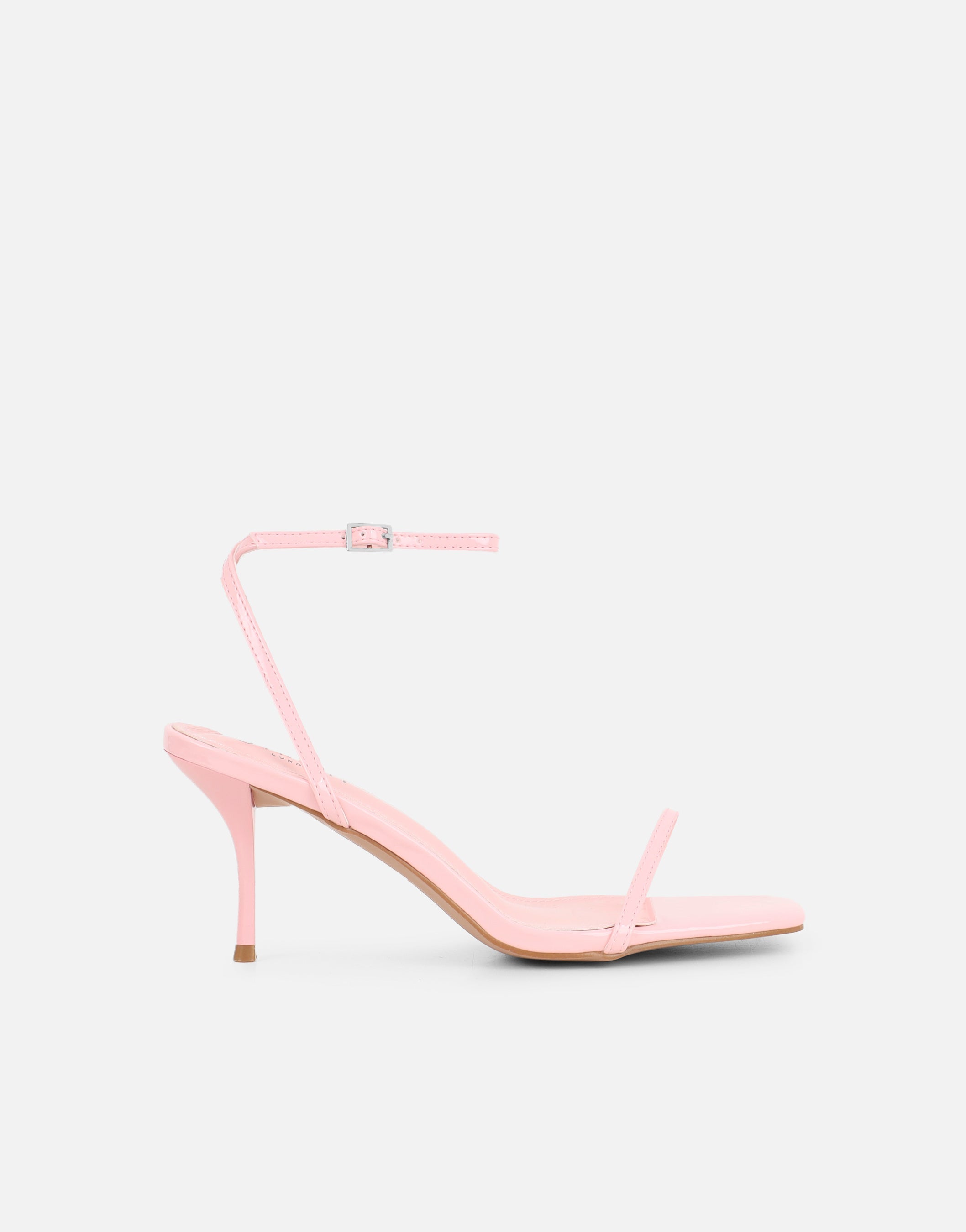 Lula Pink Patent Heeled Sandals