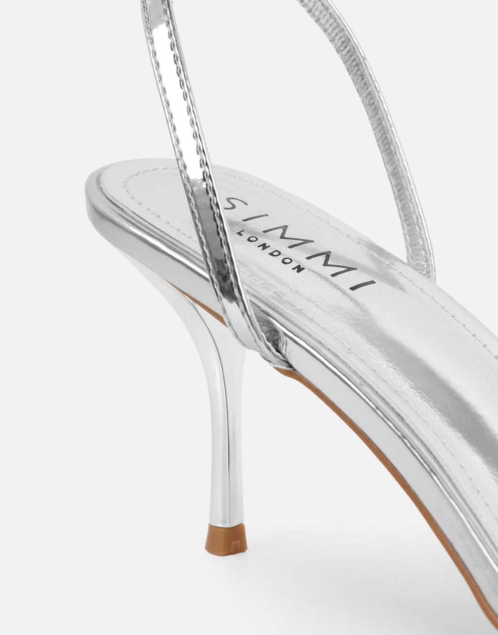 Lula Silver Mirror Heeled Sandals