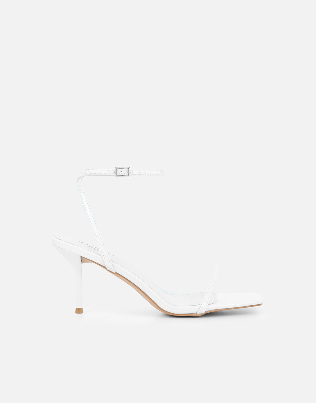 Lula White Patent Heeled Sandals
