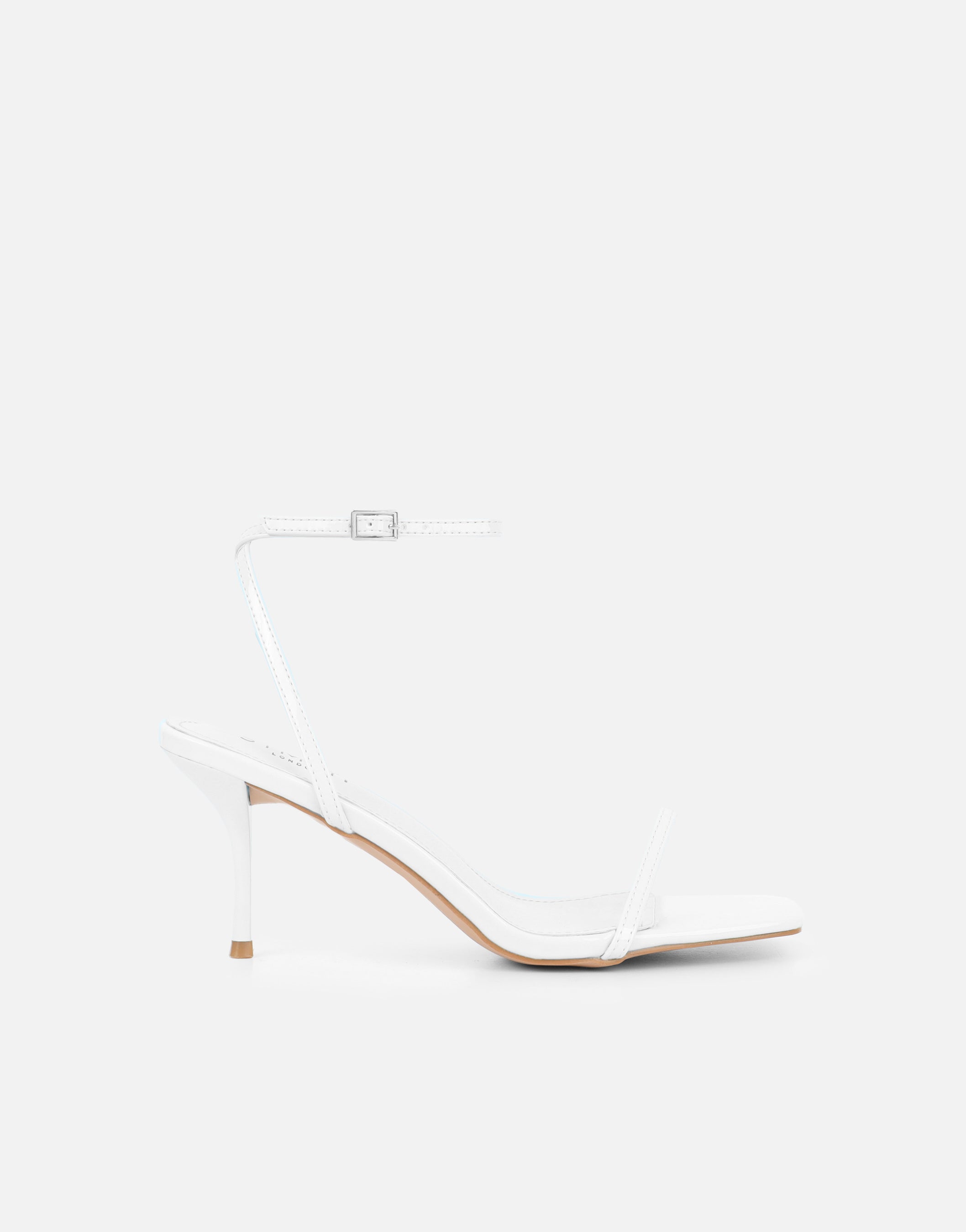 Lula White Patent Heeled Sandals