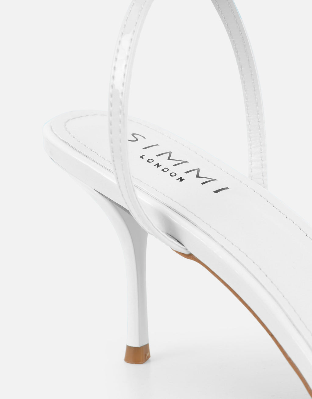 Lula White Patent Heeled Sandals