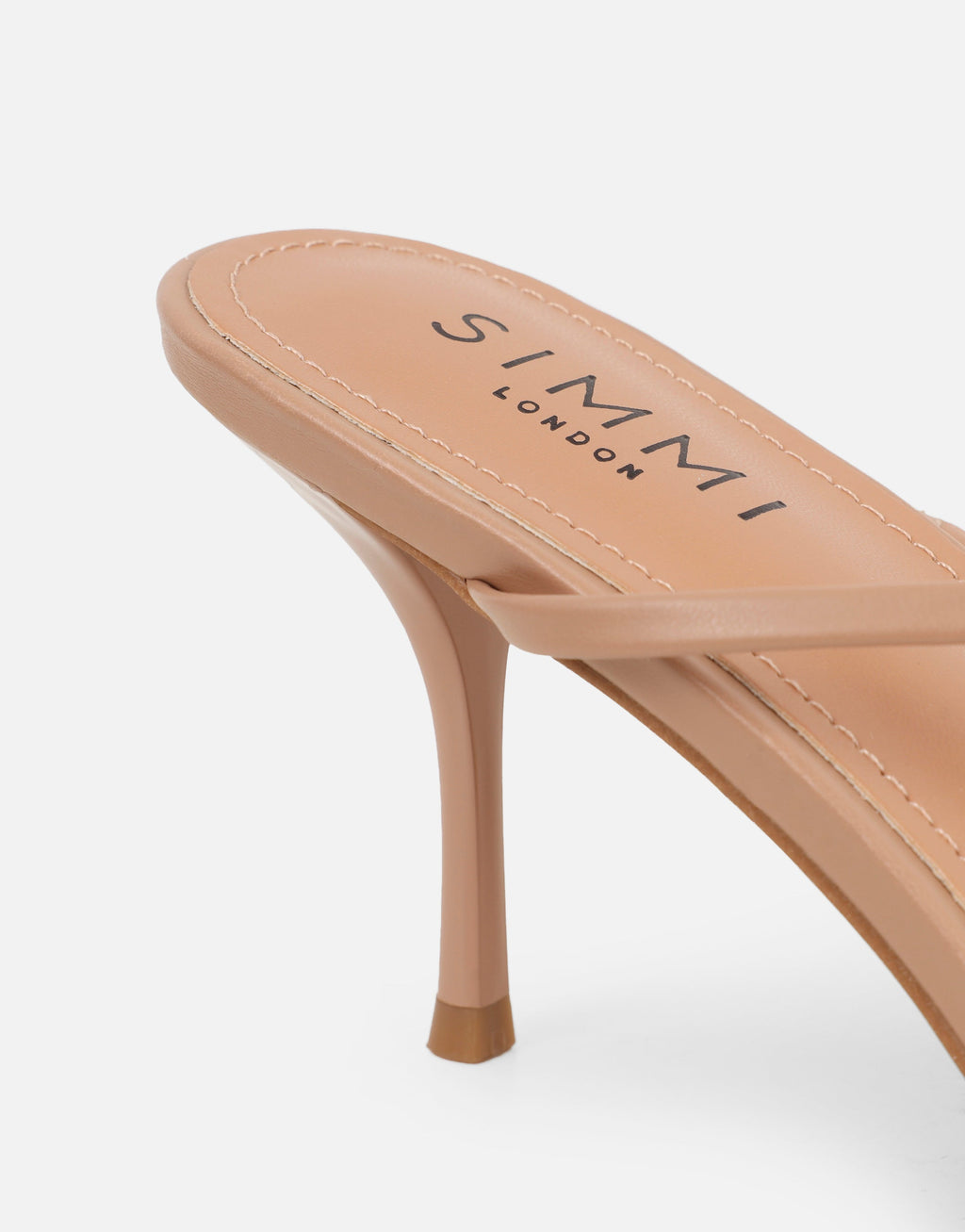 Elena Beige Strappy Mules
