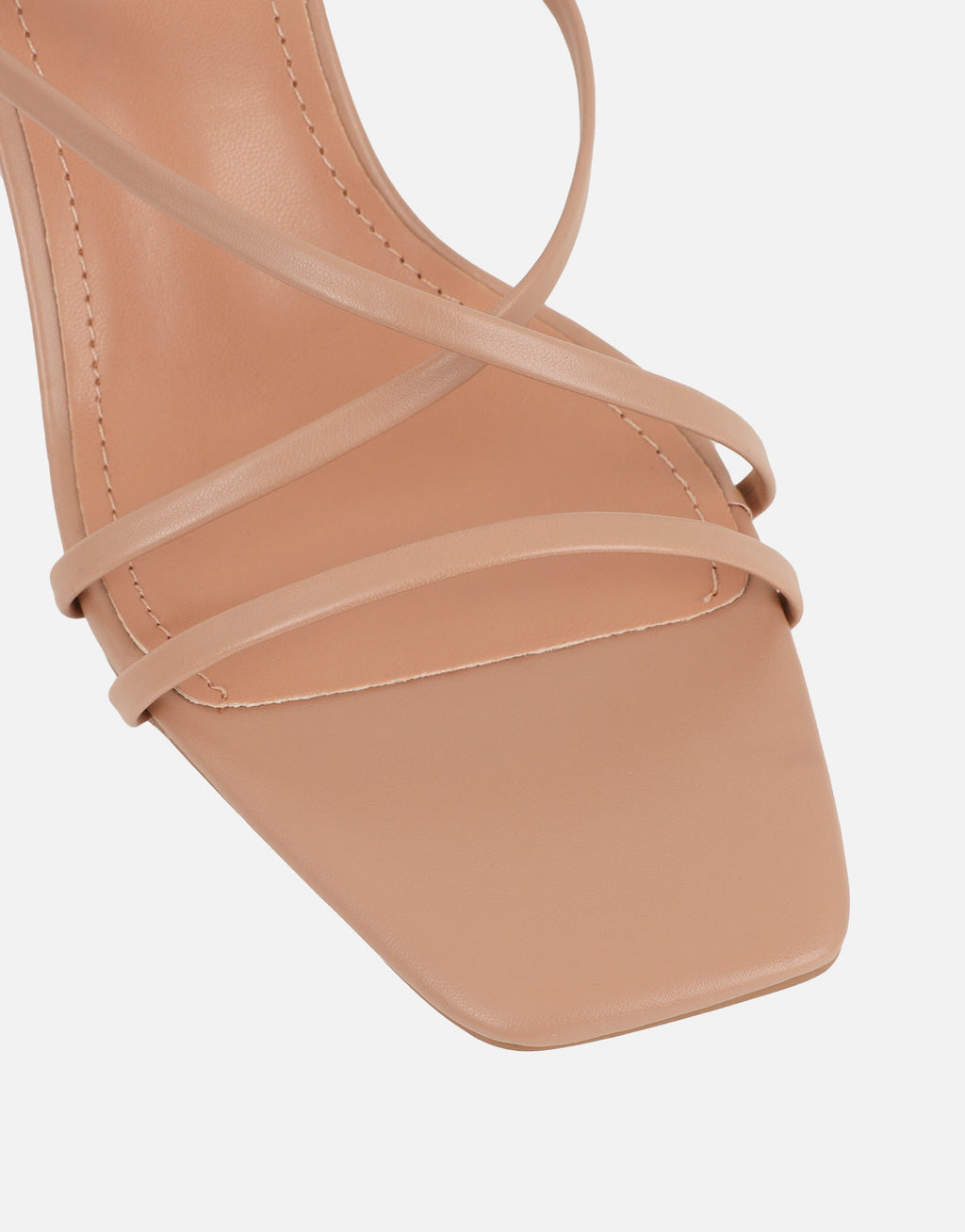 Elena Beige Strappy Mules