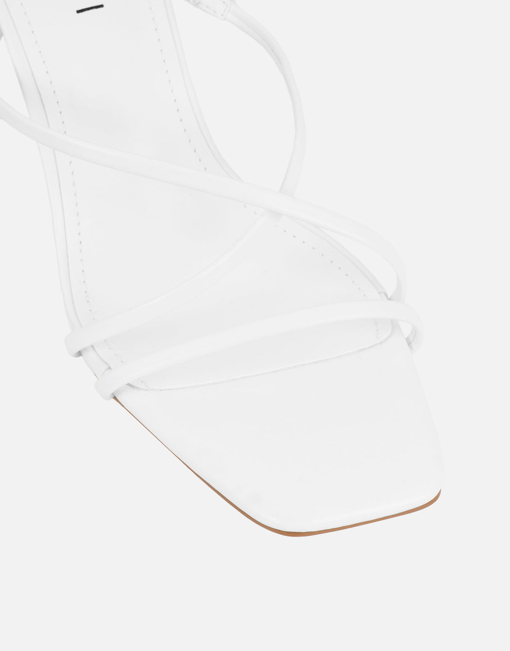 Elena White Strappy Mules