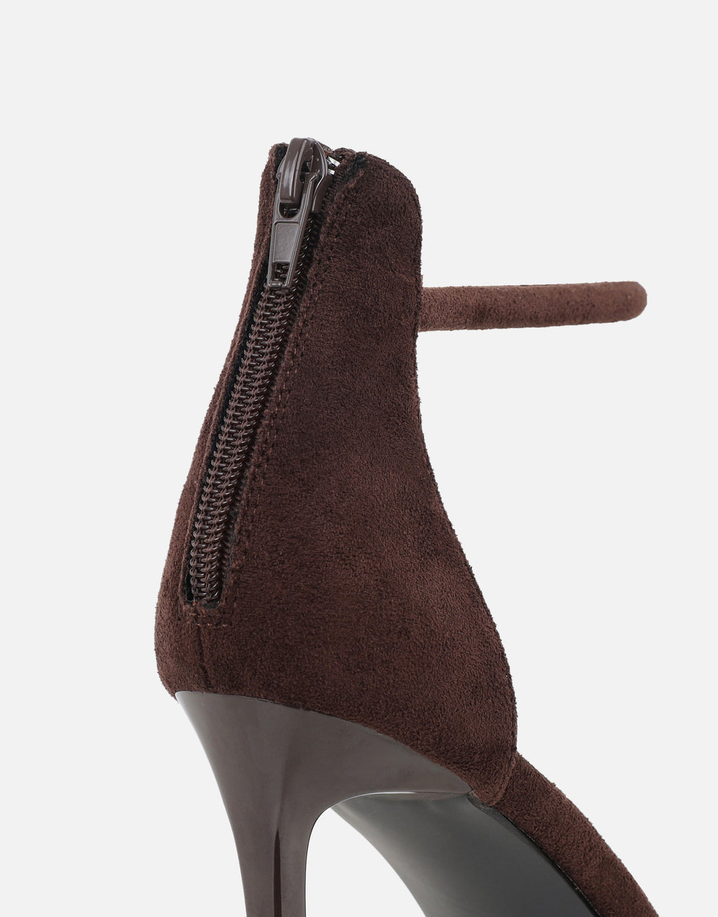 Amari Brown Suede Barely There Heeled Sandals