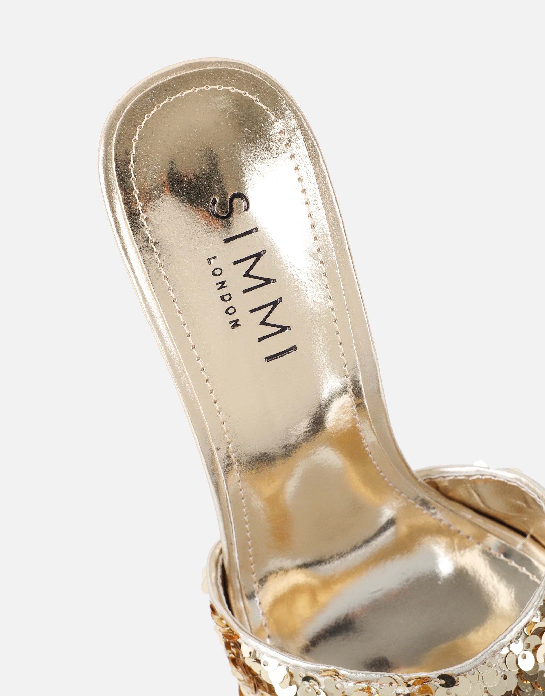 Hope Gold Sequin Heeled Sandals