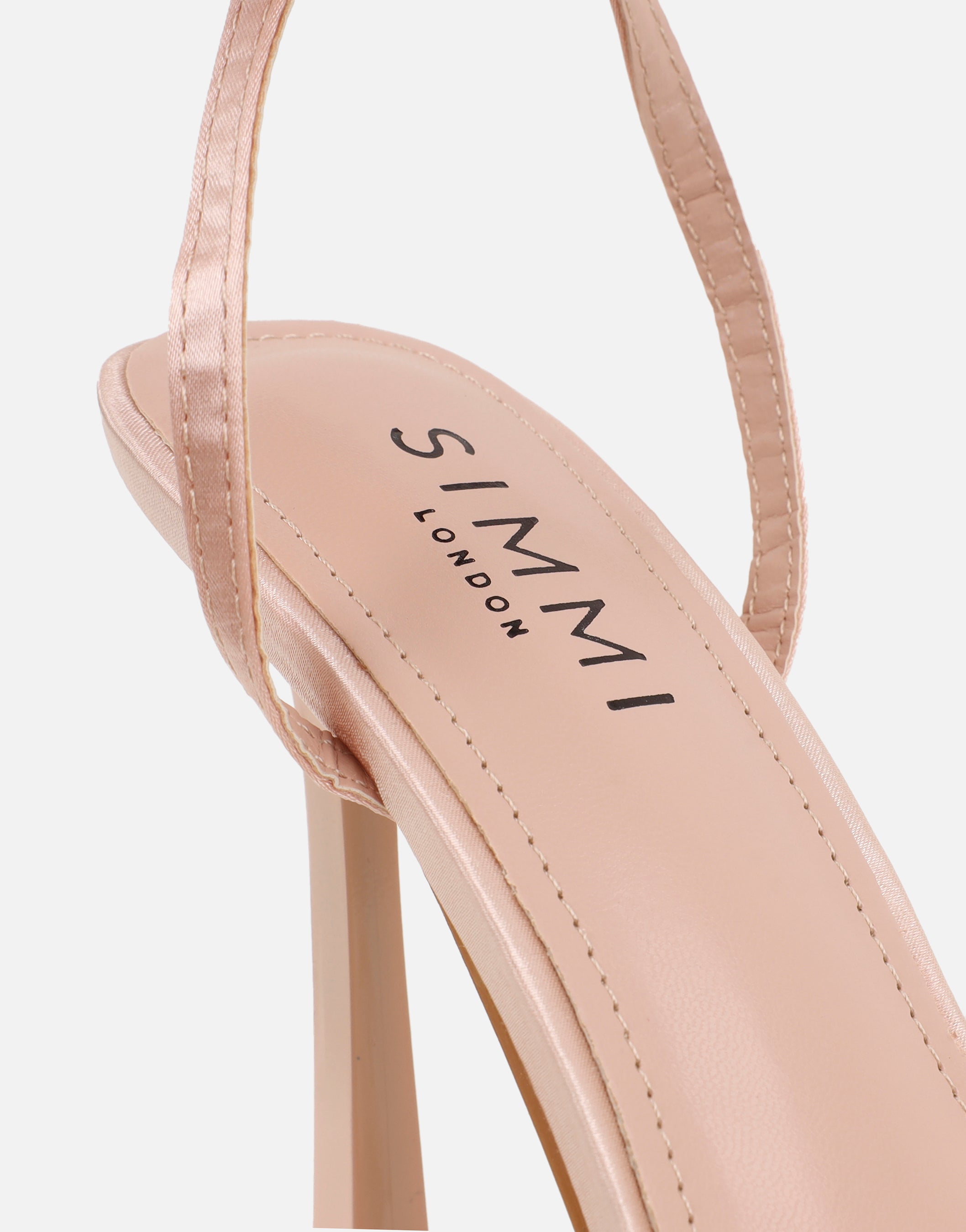 Janeena Blush Lace Bow Detail Heeled Sandals