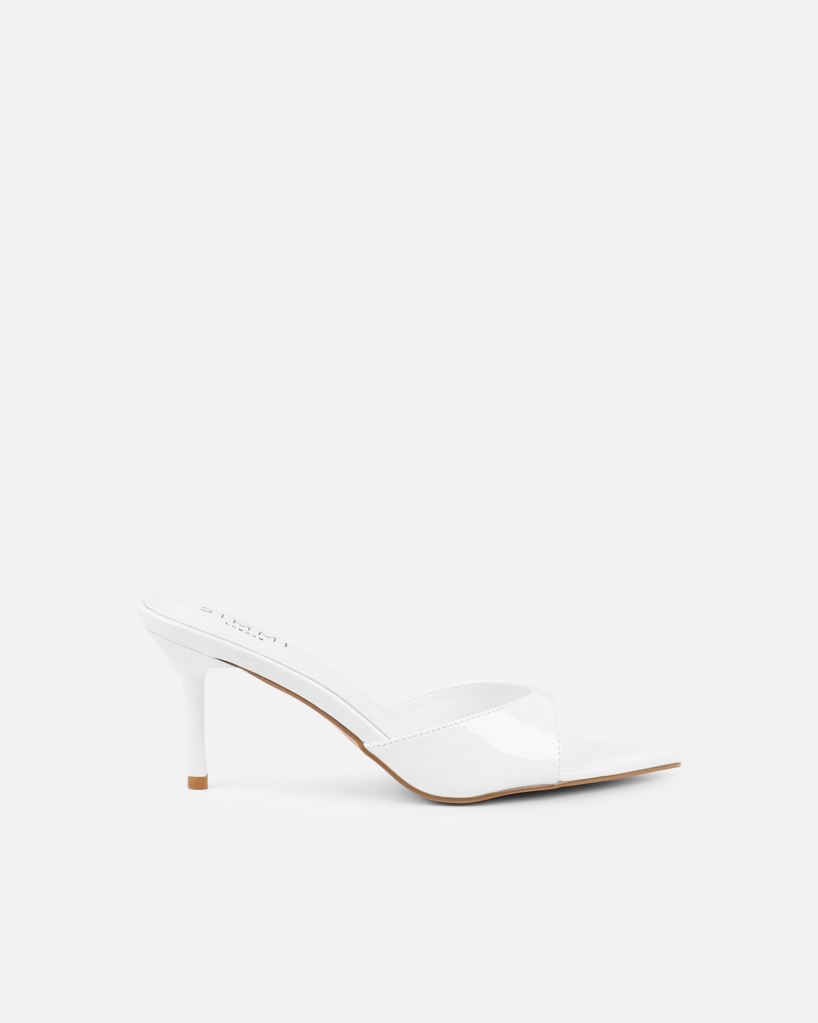 Jerez White Patent Peep Toe Heeled Sandals
