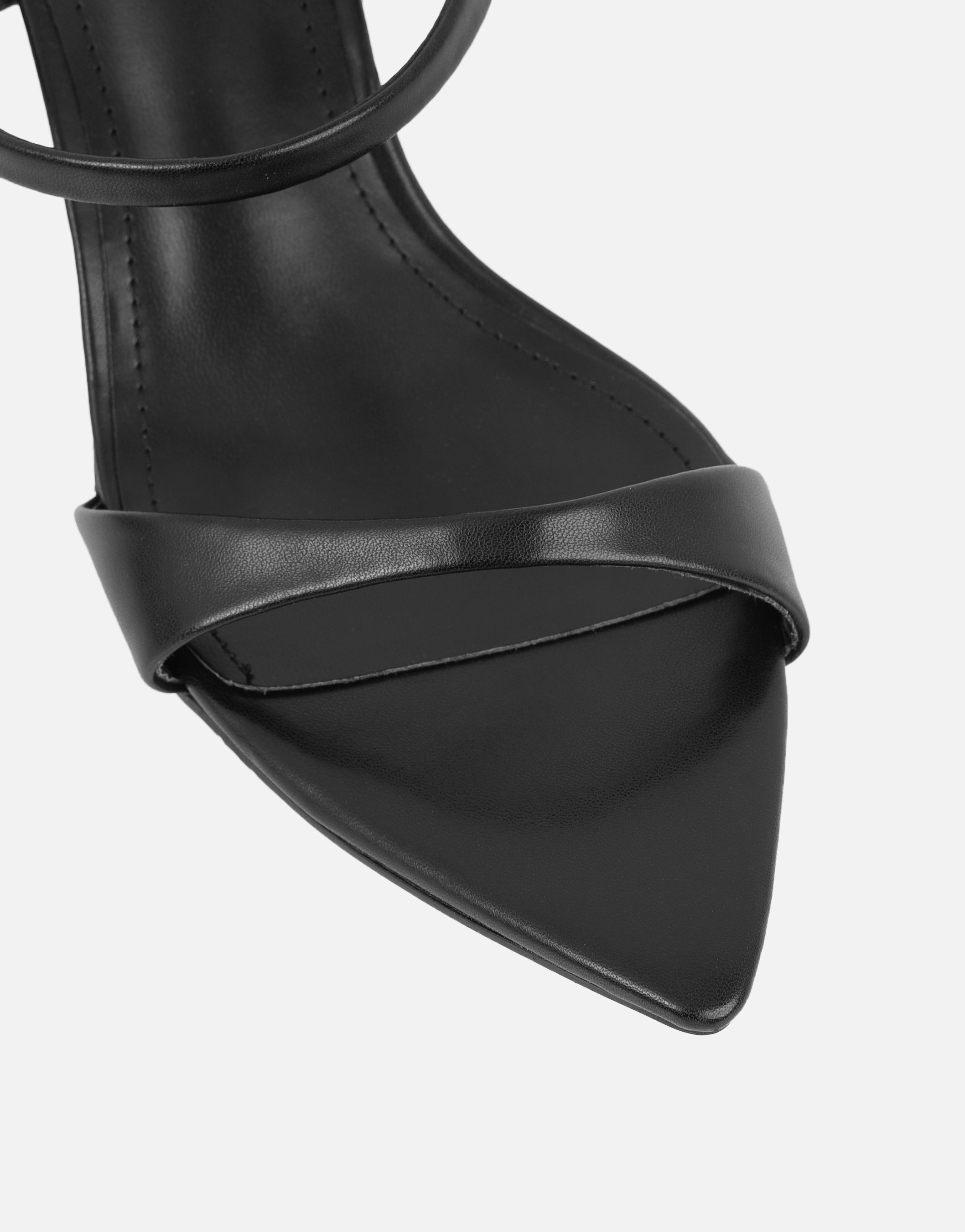 Pearl Black Mules