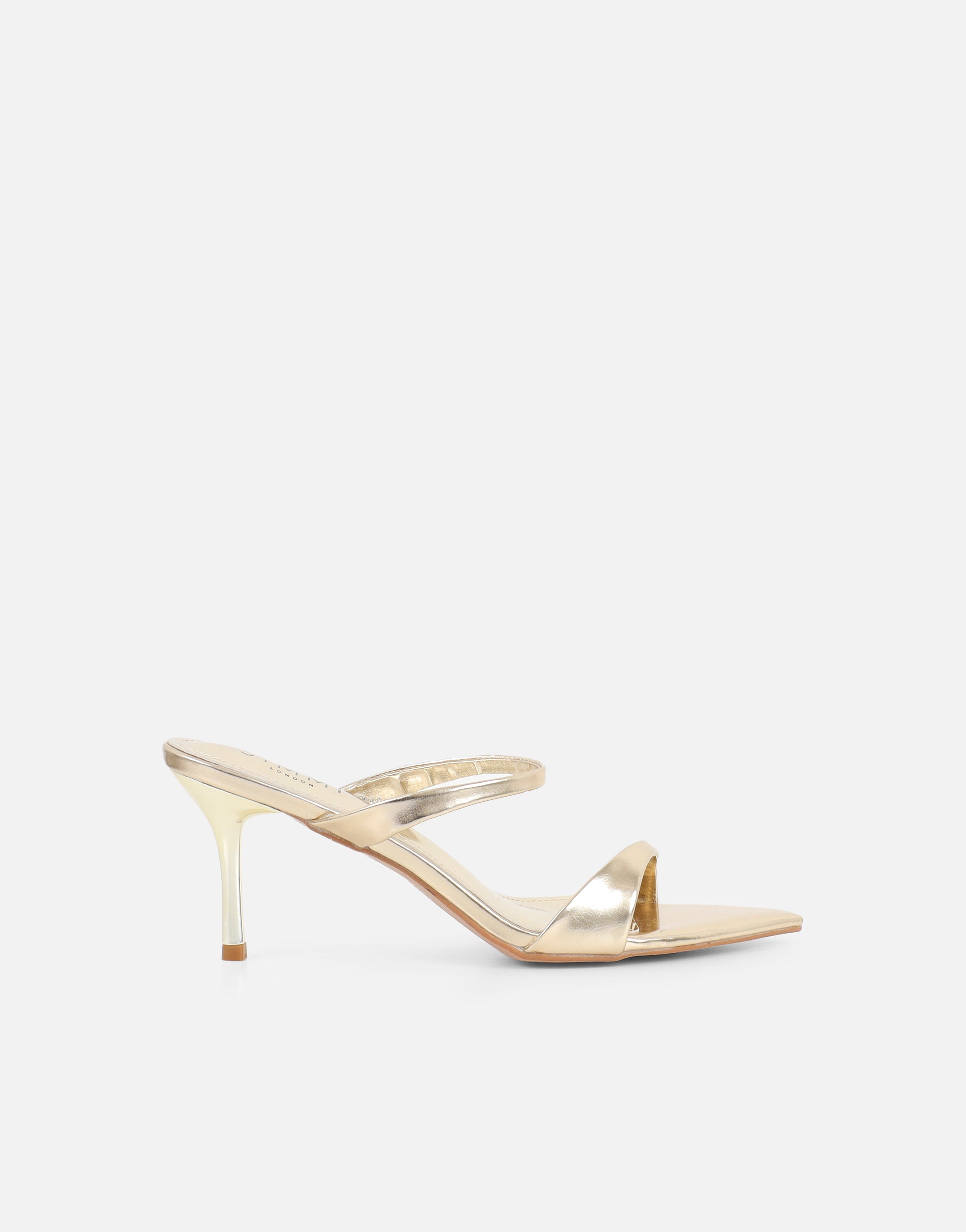 Pearl Gold Metallic Mules