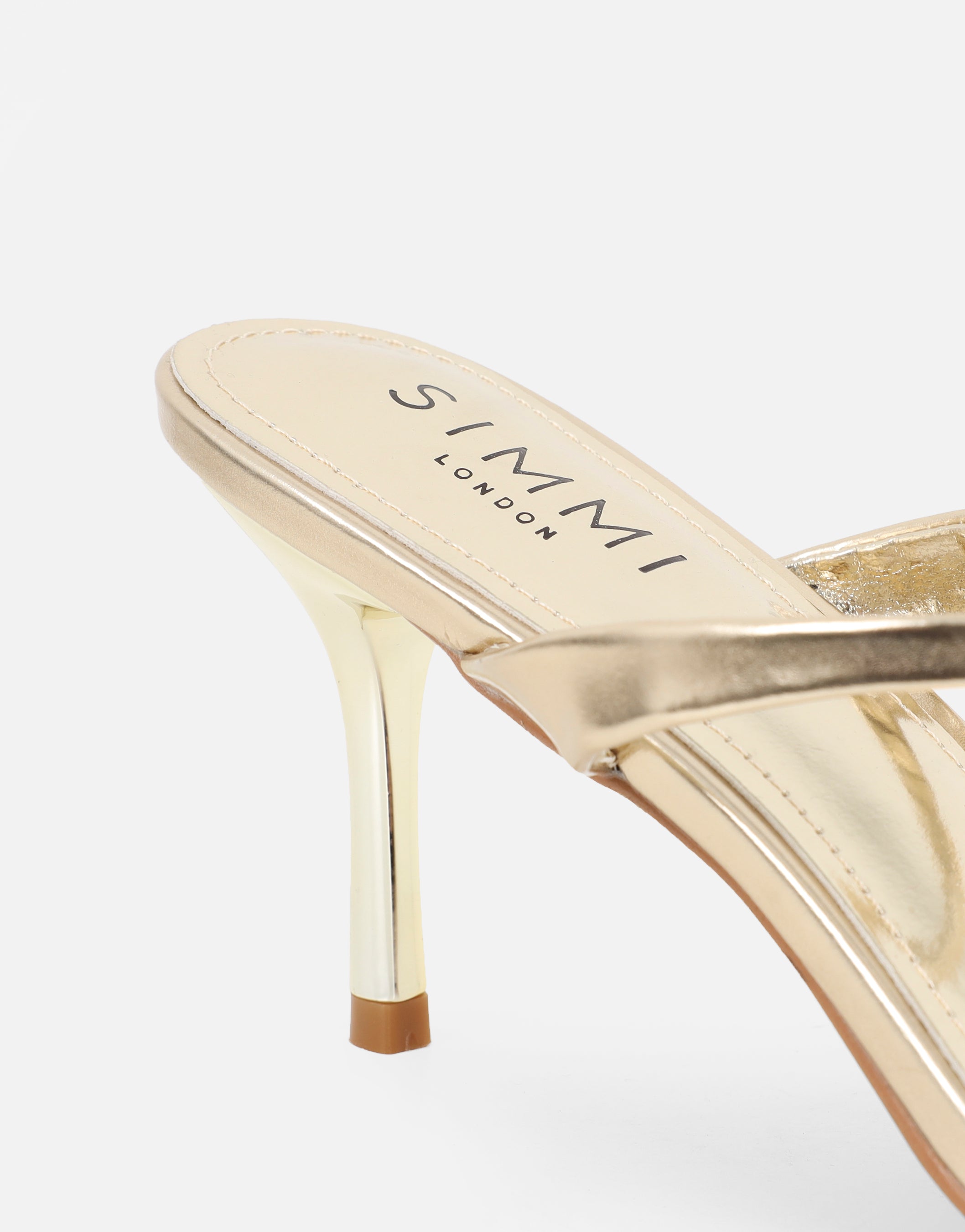 Pearl Gold Metallic Mules