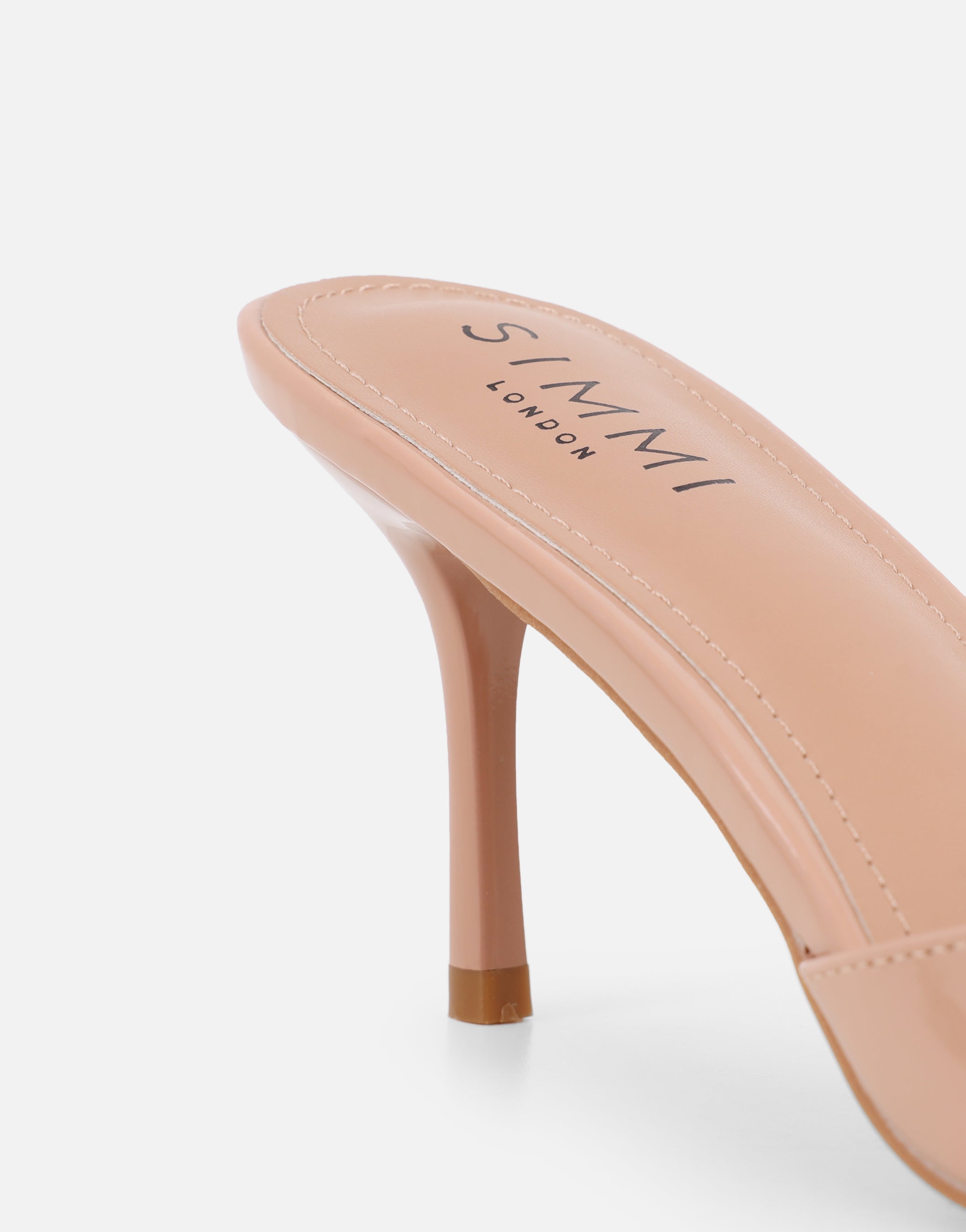 Jerez Nude Patent Peep Toe Heeled Sandals