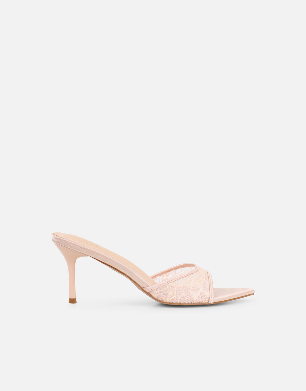 Fiorella Blush Lace Mules