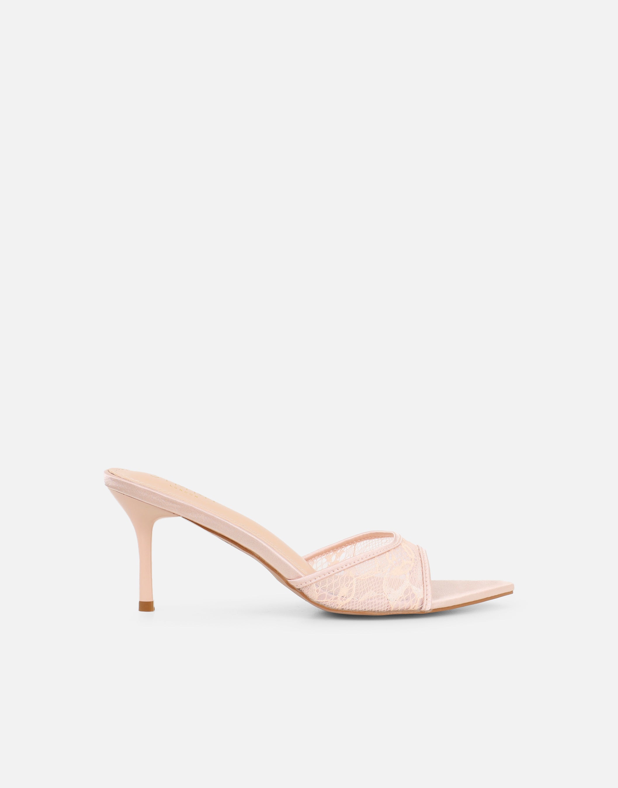Fiorella Blush Lace Mules