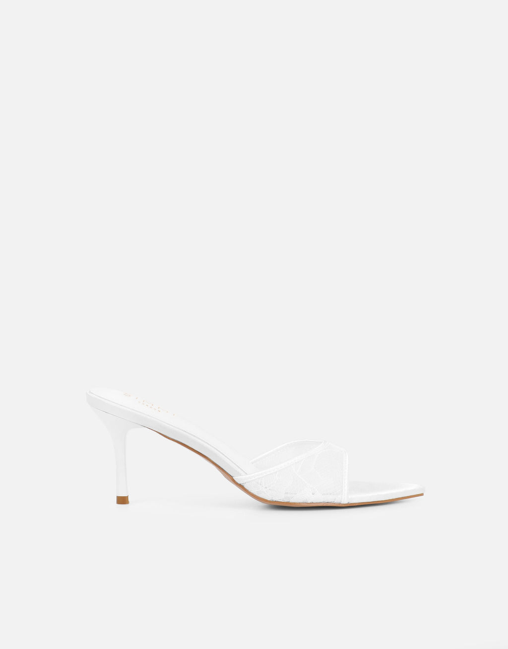 Fiorella White Lace Mules