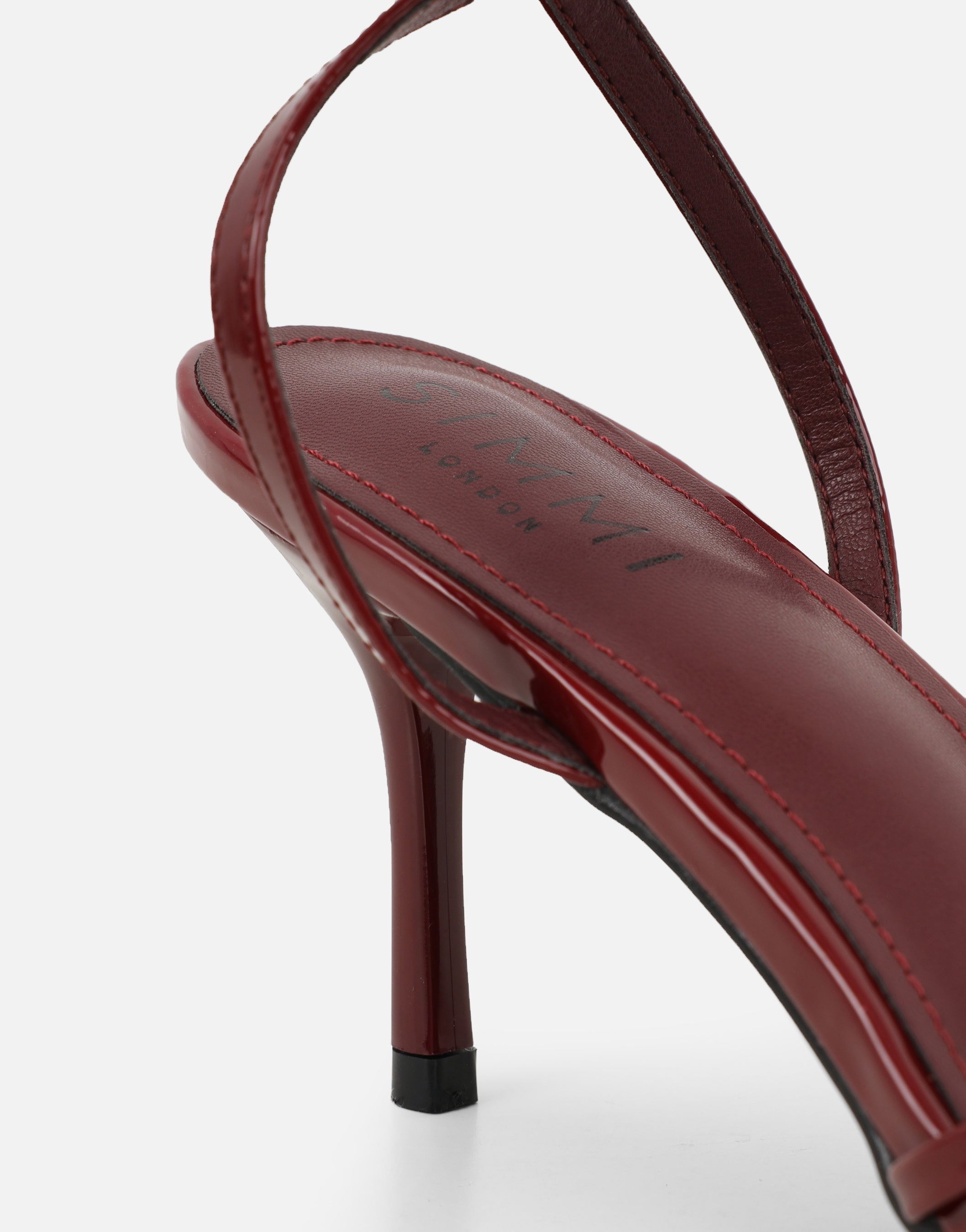 Fifi Burgundy Patent Strappy Heeled Sandals