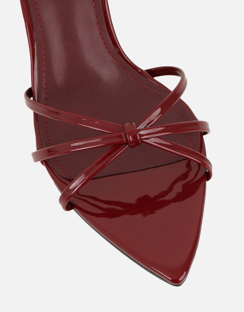 Fifi Burgundy Patent Strappy Heeled Sandals