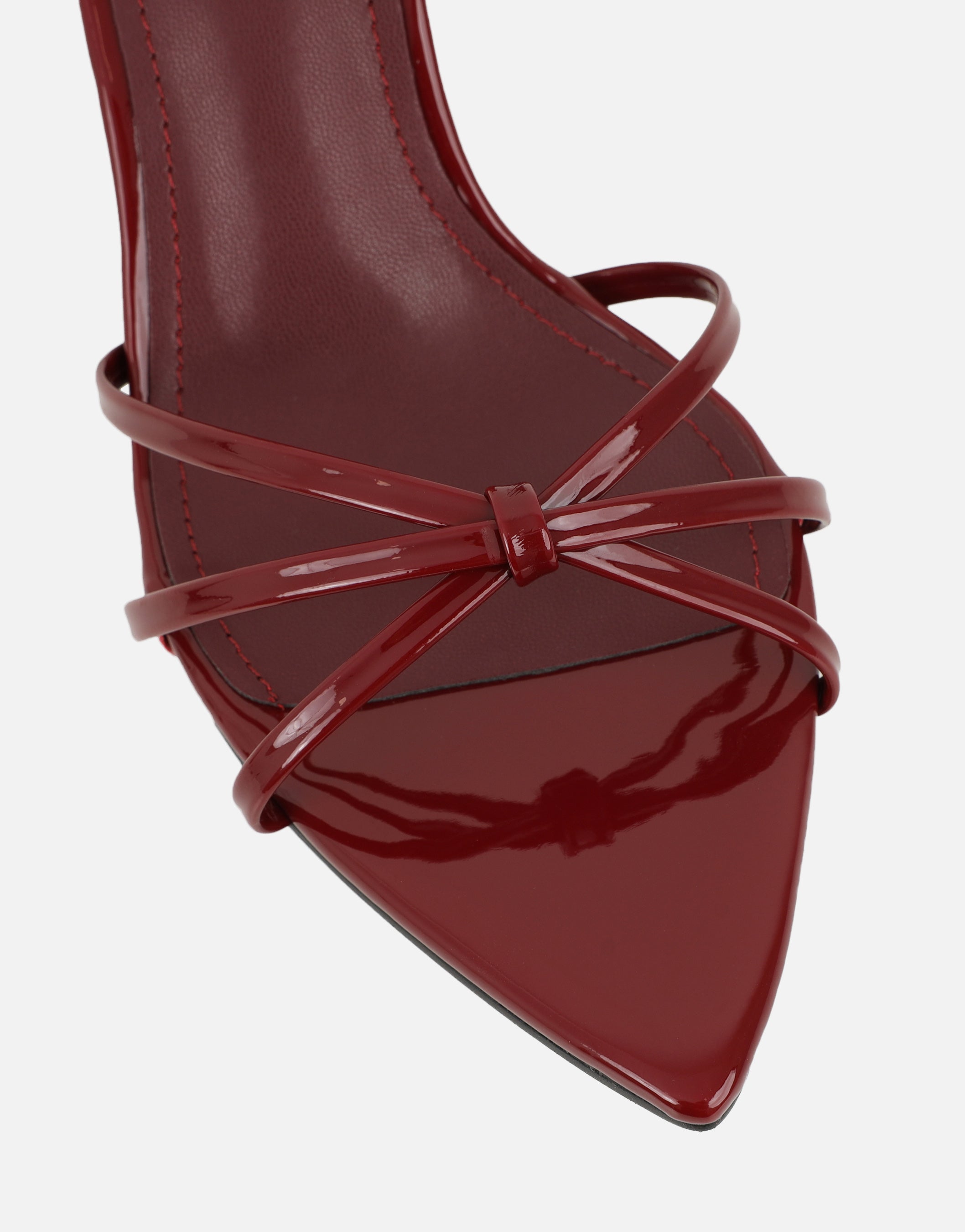 Fifi Burgundy Patent Strappy Heeled Sandals