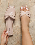 Jorja Nude Slip On Flat Sandals