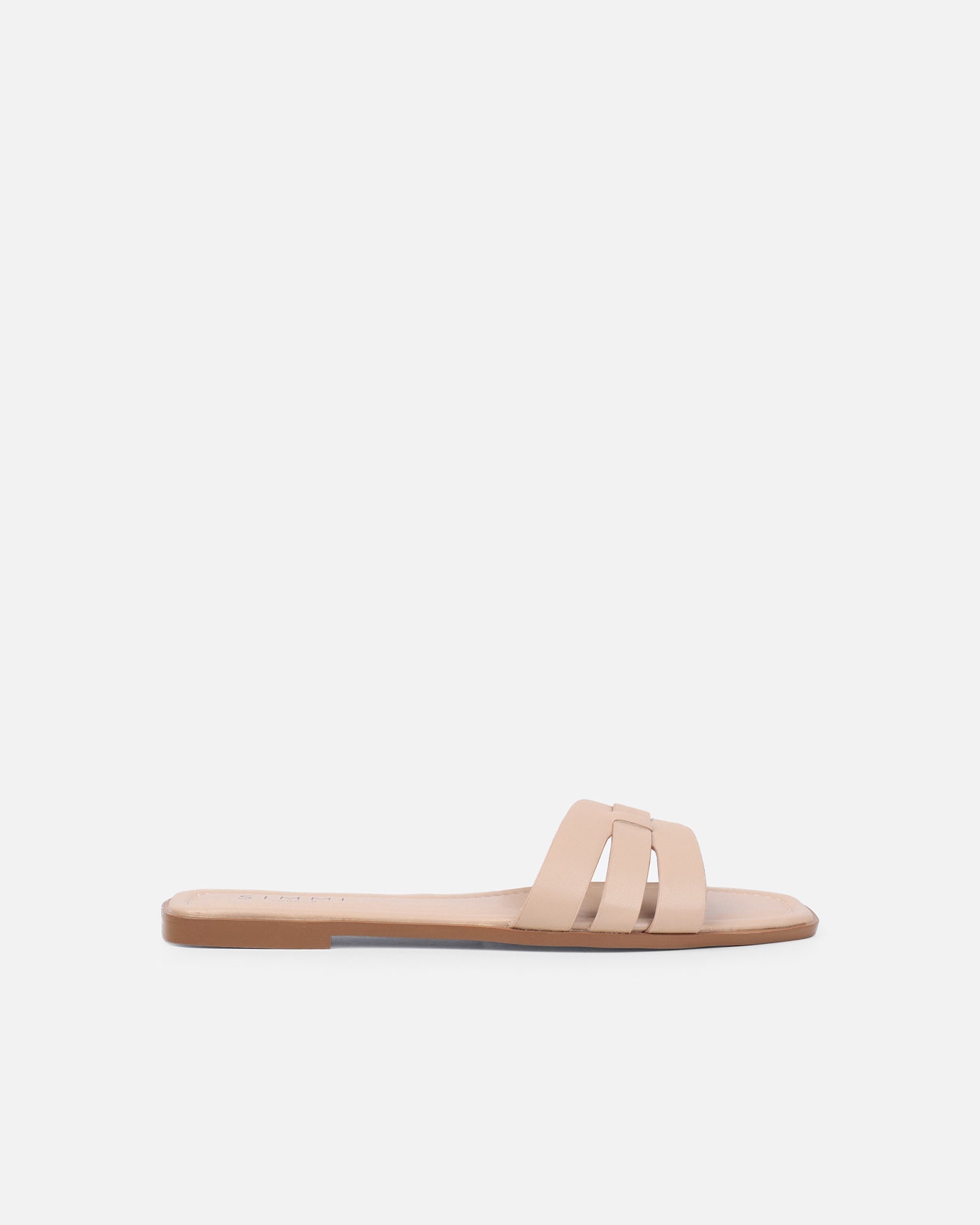 Jorja Nude Slip On Flat Sandals
