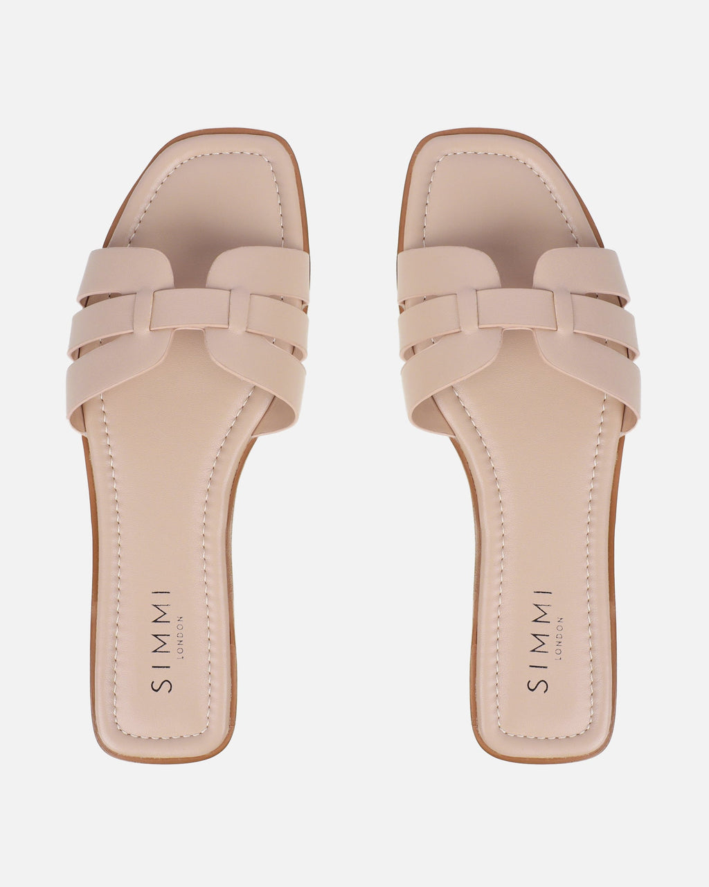 Jorja Nude Slip On Flat Sandals