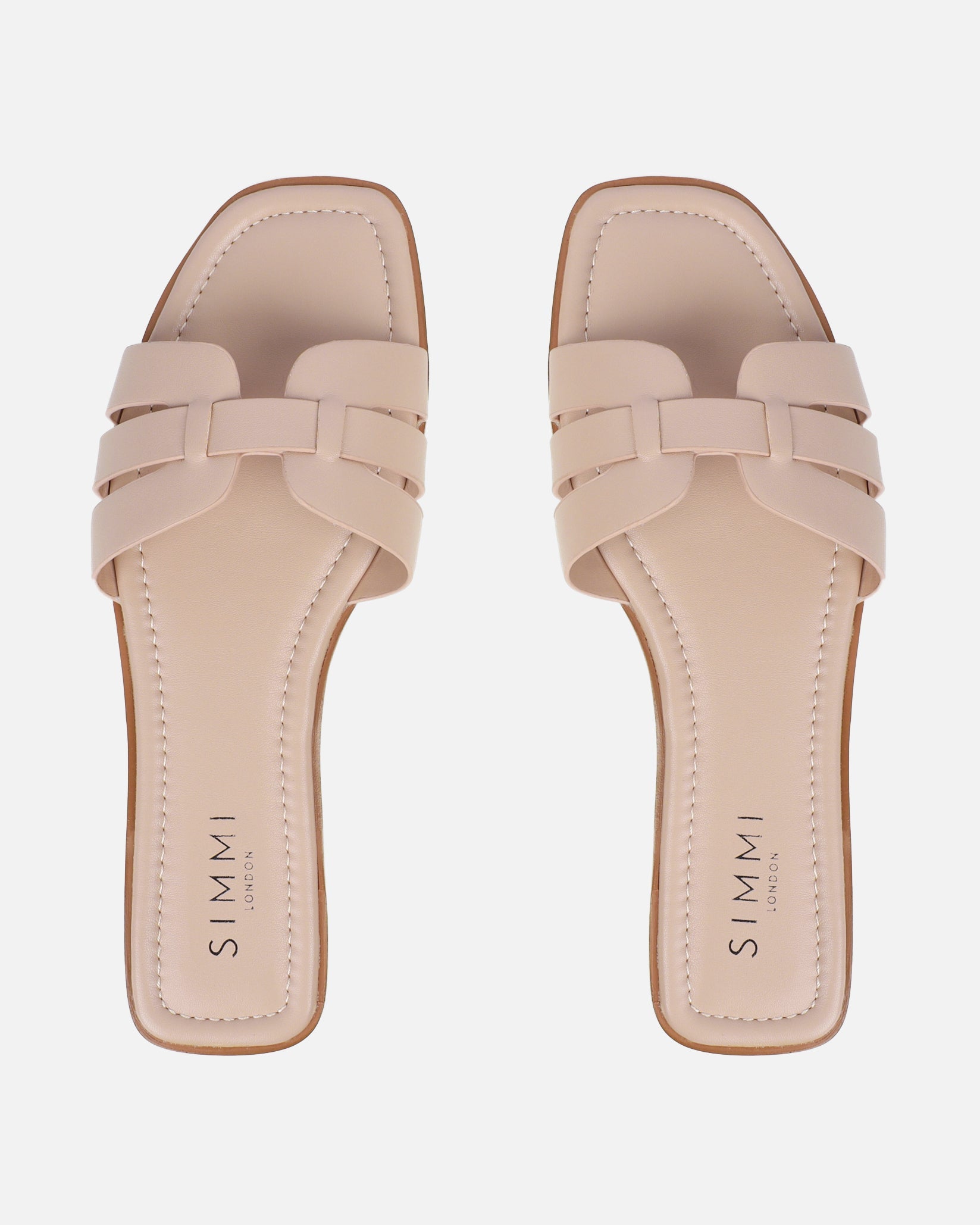 Jorja Nude Slip On Flat Sandals