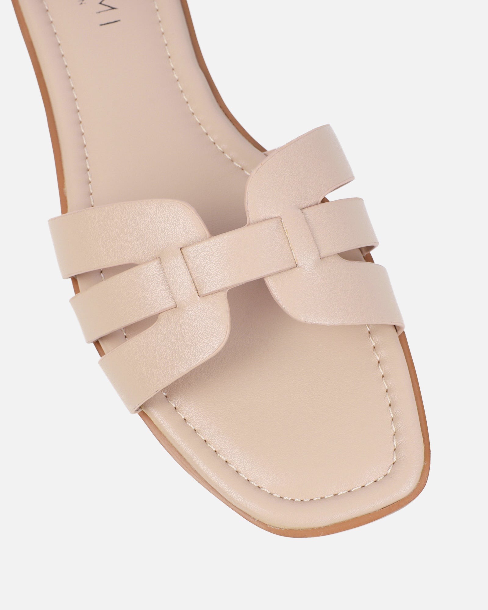 Jorja Nude Slip On Flat Sandals