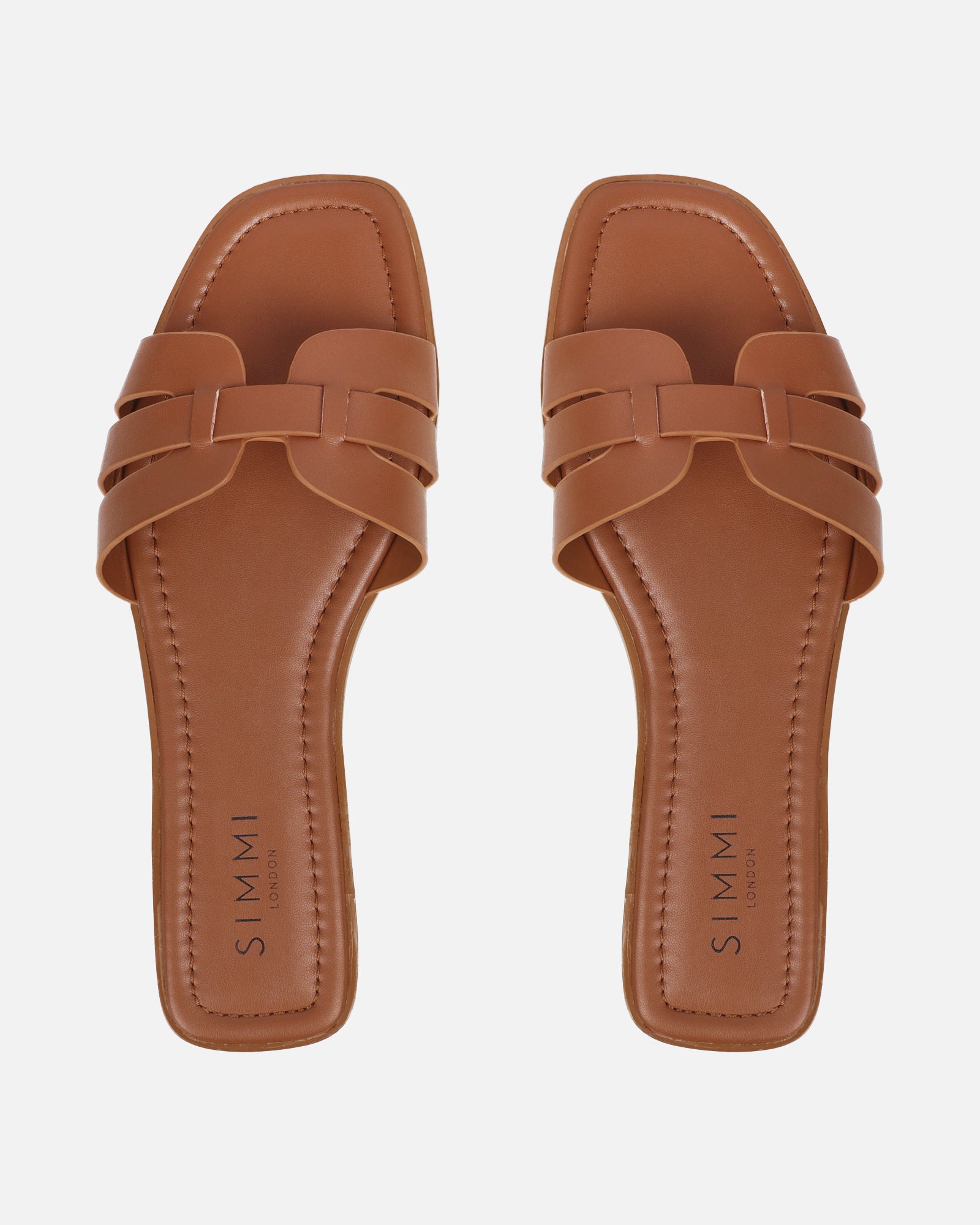 Jorja Tan Slip On Flat Sandals