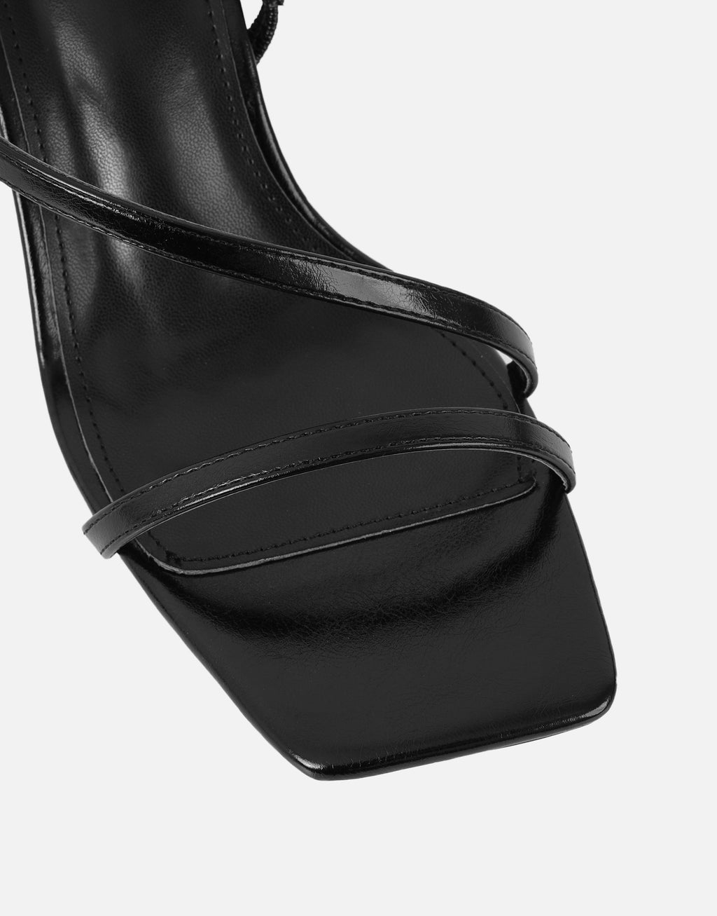 Manzi Black Strappy Block Heeled Sandals