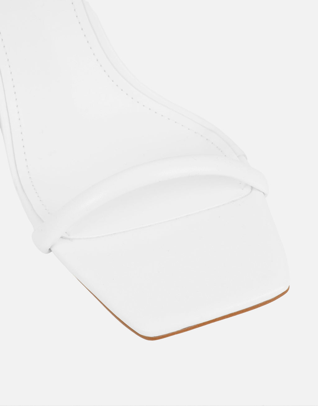 Citra White Strappy Block Heeled Sandals