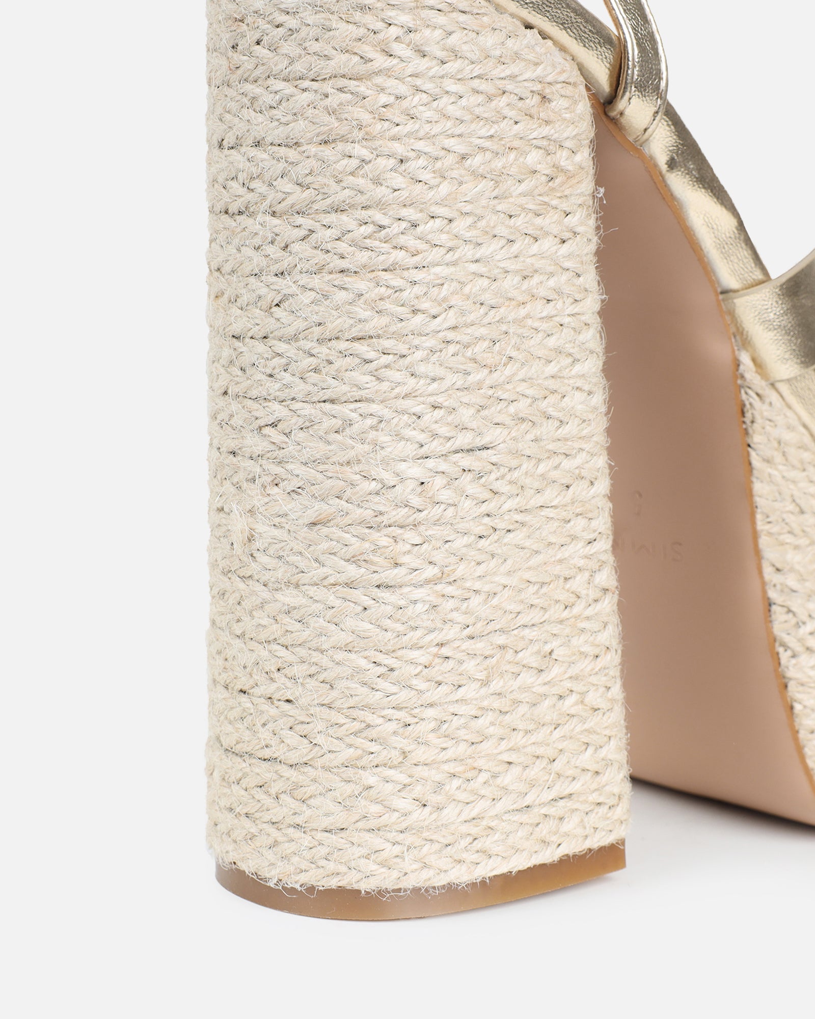 Papzi Gold Metallic Platform Heeled Sandals