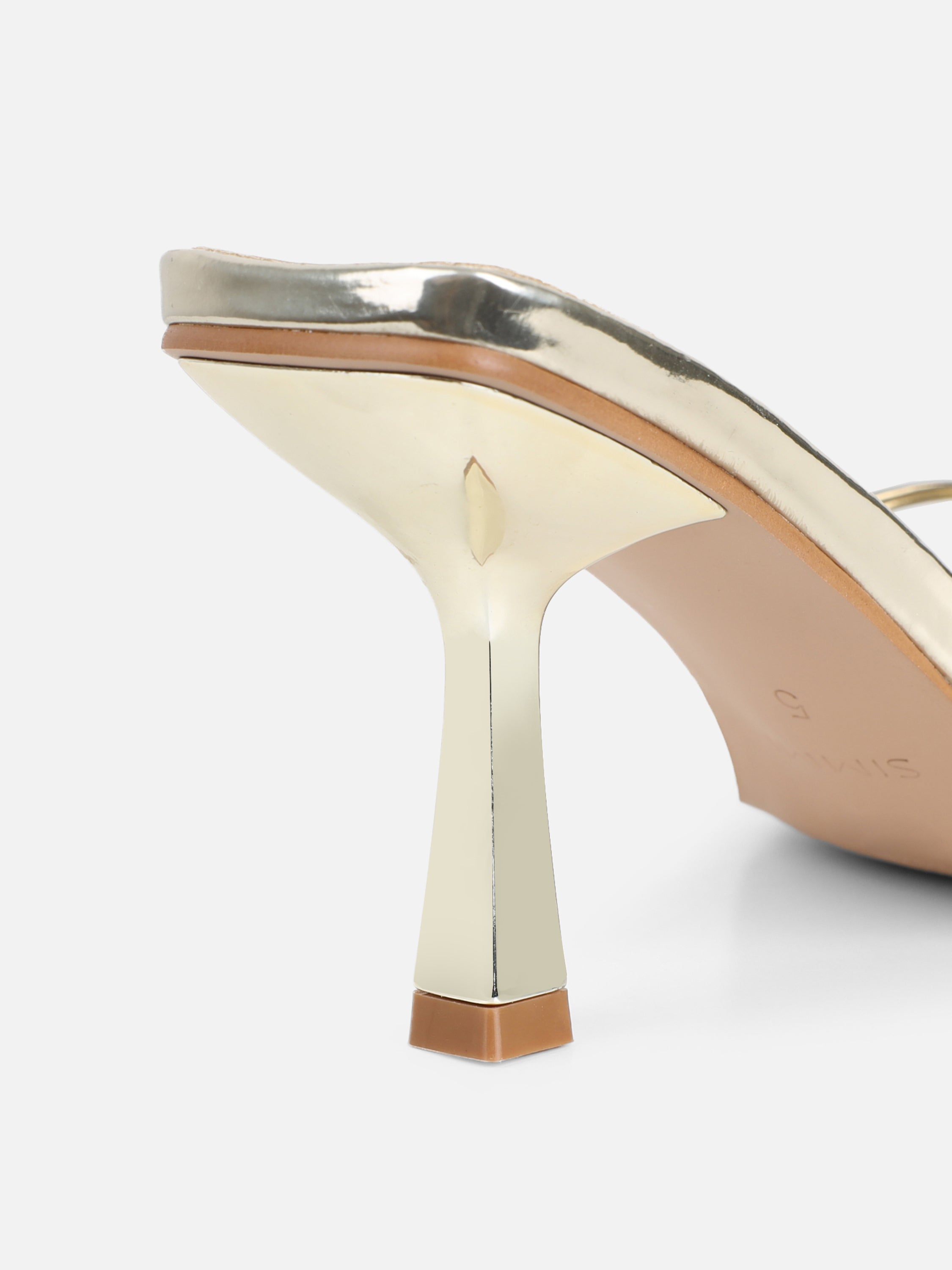 Sameel Gold Mirror Mules