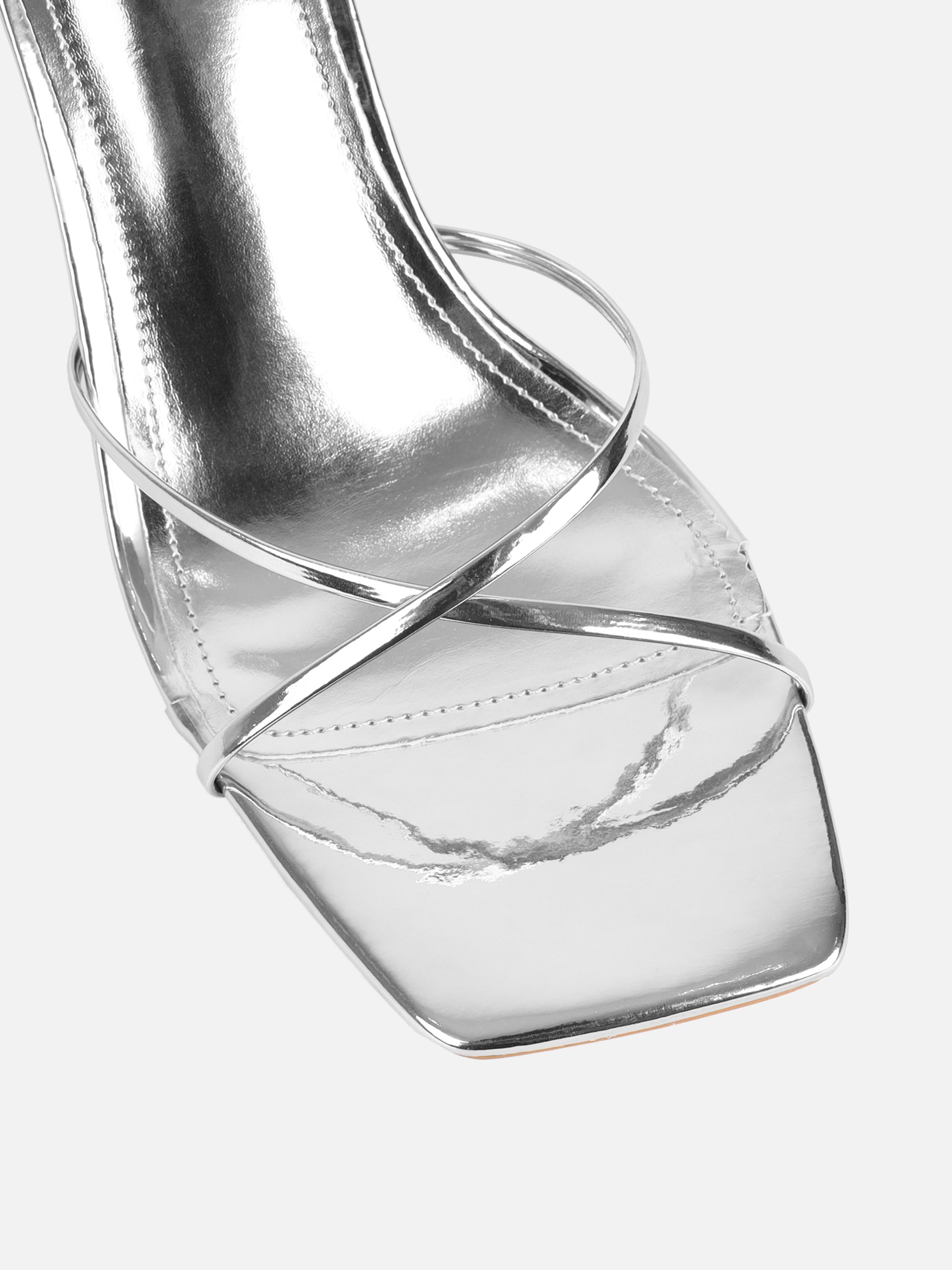 Sameel Silver Mirror Mules