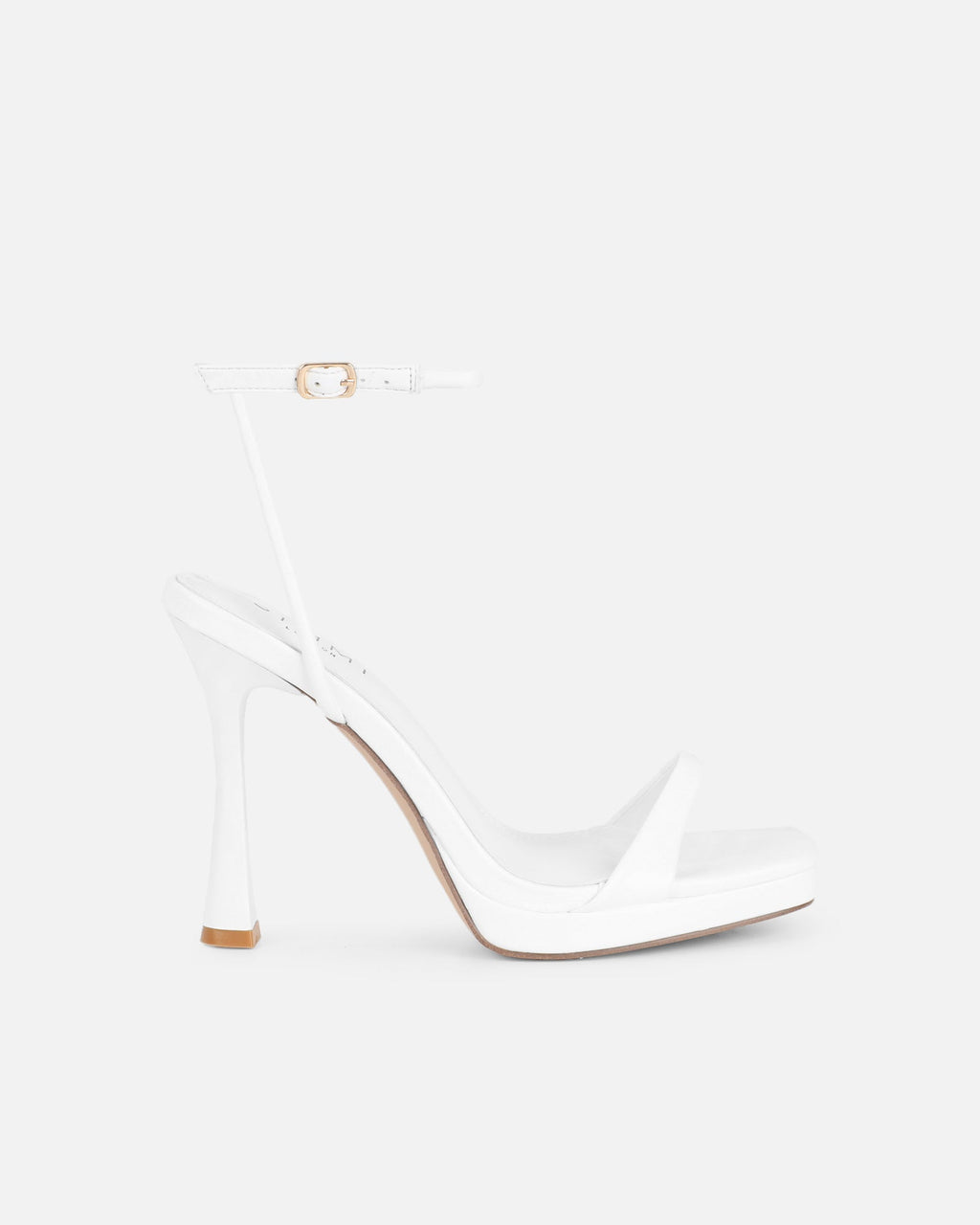 Toff White Mini Platform Heeled Sandals