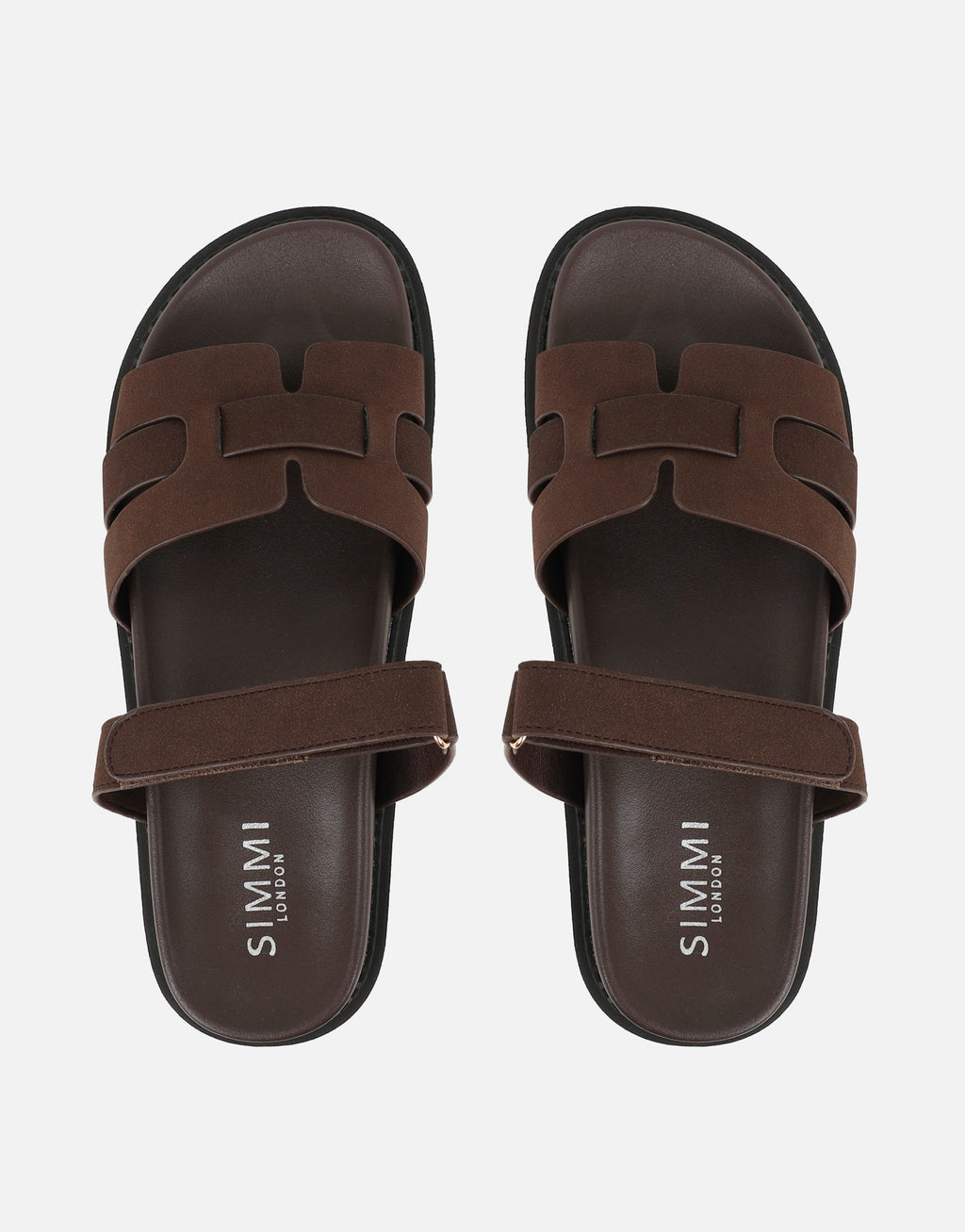 Adelle Brown Nubuck Chunky Footbed Slides