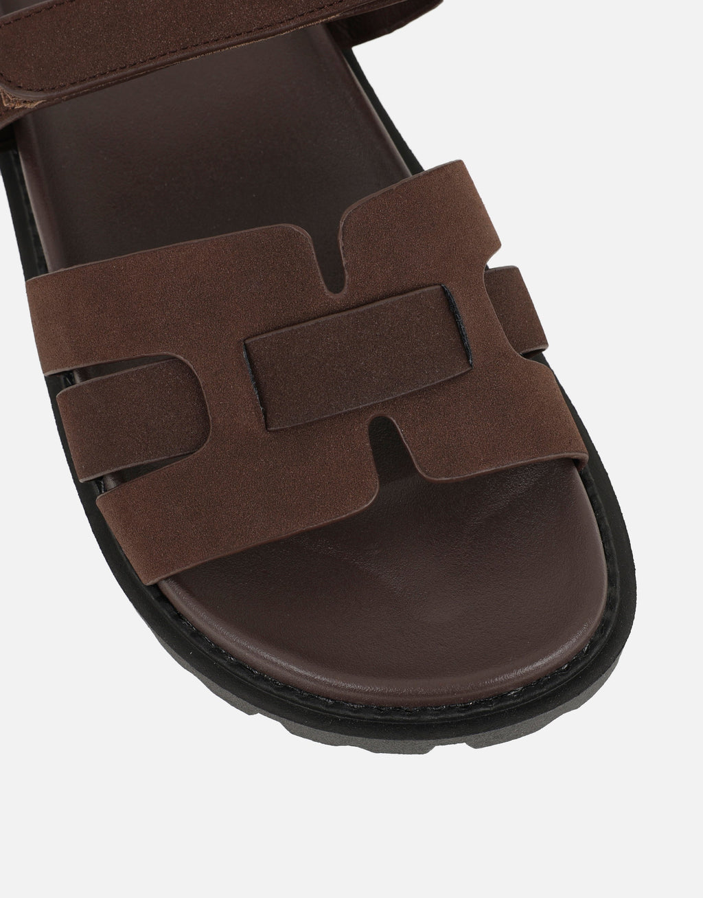 Adelle Brown Nubuck Chunky Footbed Slides