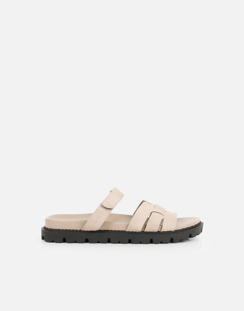 Adelle Stone Nubuck Chunky Footbed Slides