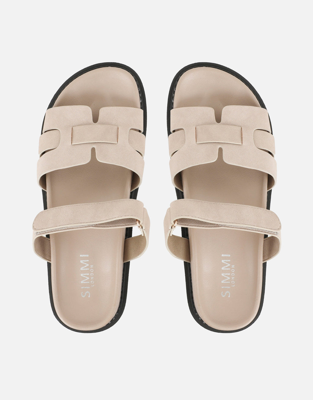 Adelle Stone Nubuck Chunky Footbed Slides