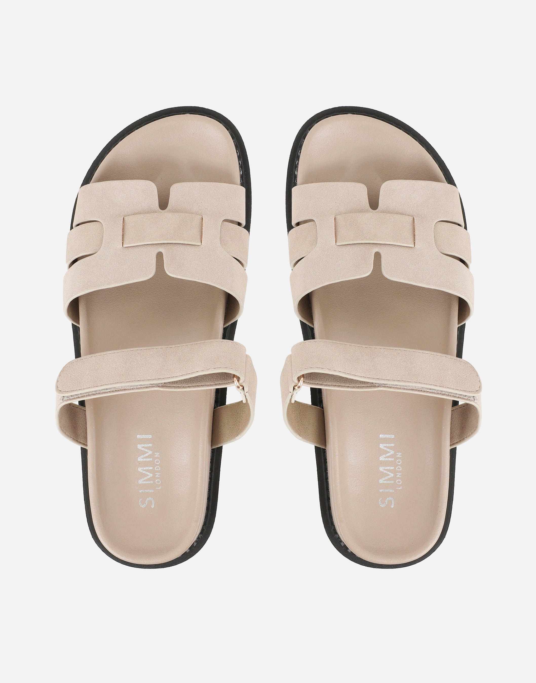 Adelle Stone Nubuck Chunky Footbed Slides