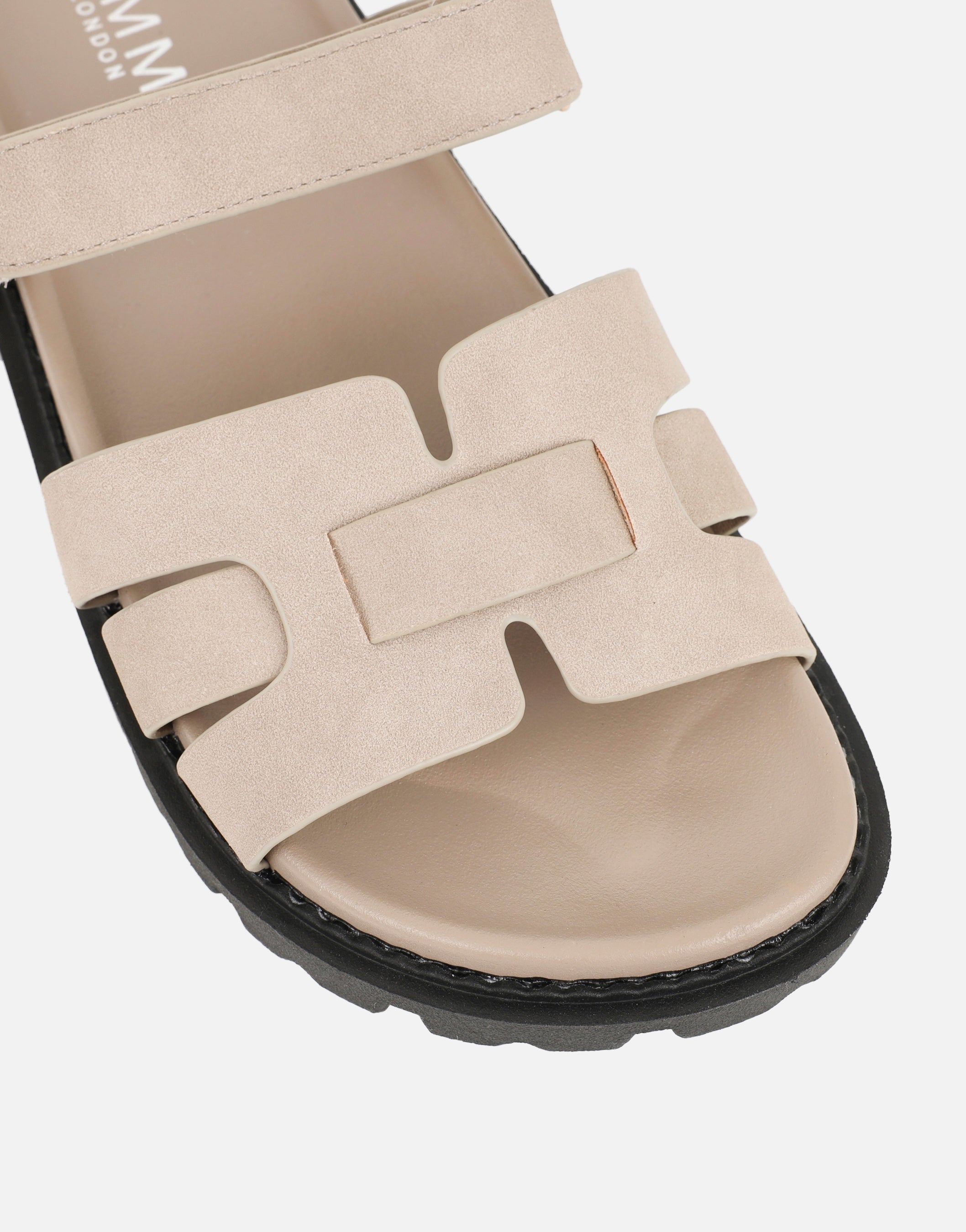 Adelle Stone Nubuck Chunky Footbed Slides
